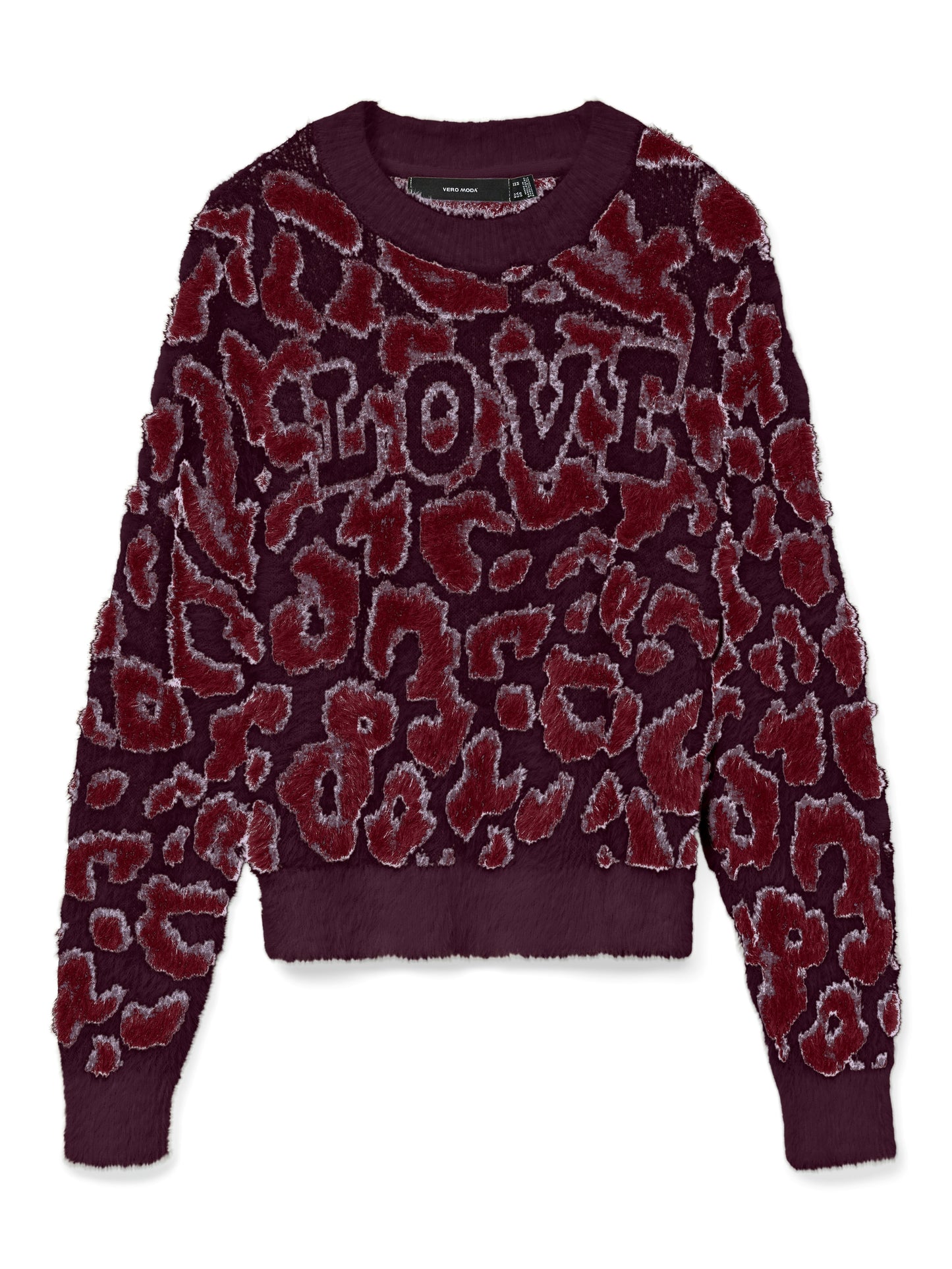 Vmjungle Ls O-neck Pullover Boo (Winetastin)