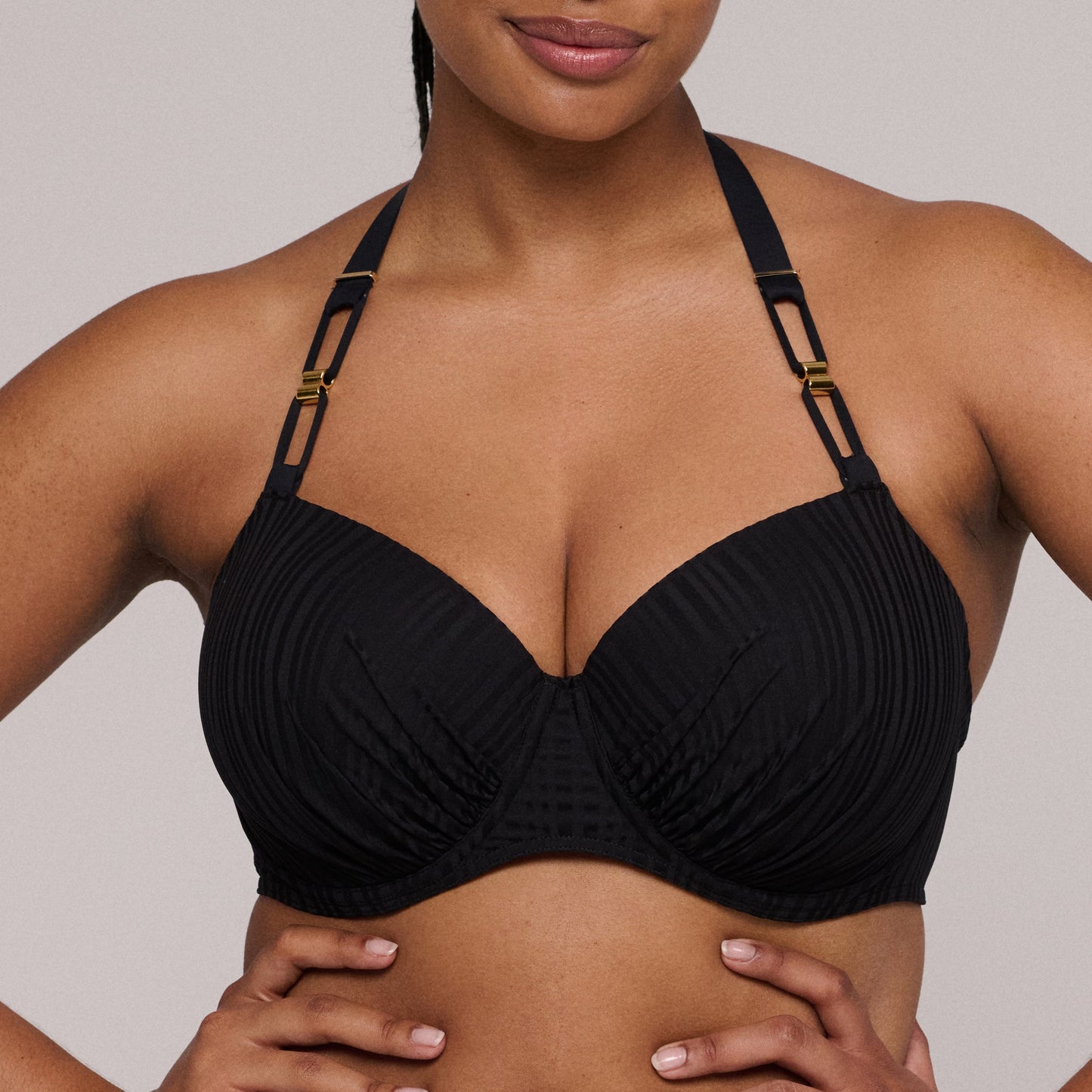 KIRUNA schwarz Unterlegter Bikini Balconette (Zwa)