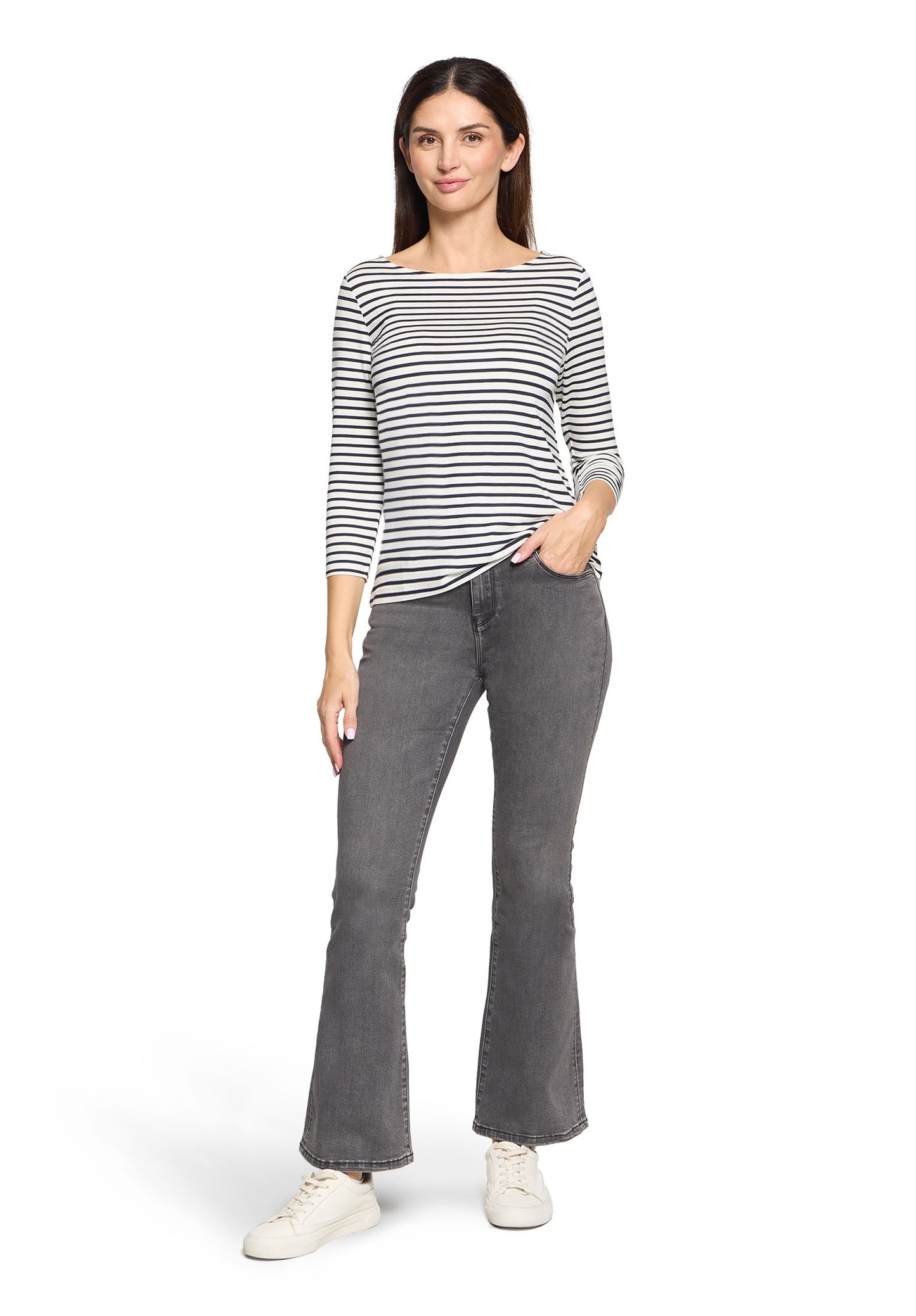 Basic Shirt (Cream/dark Blue)