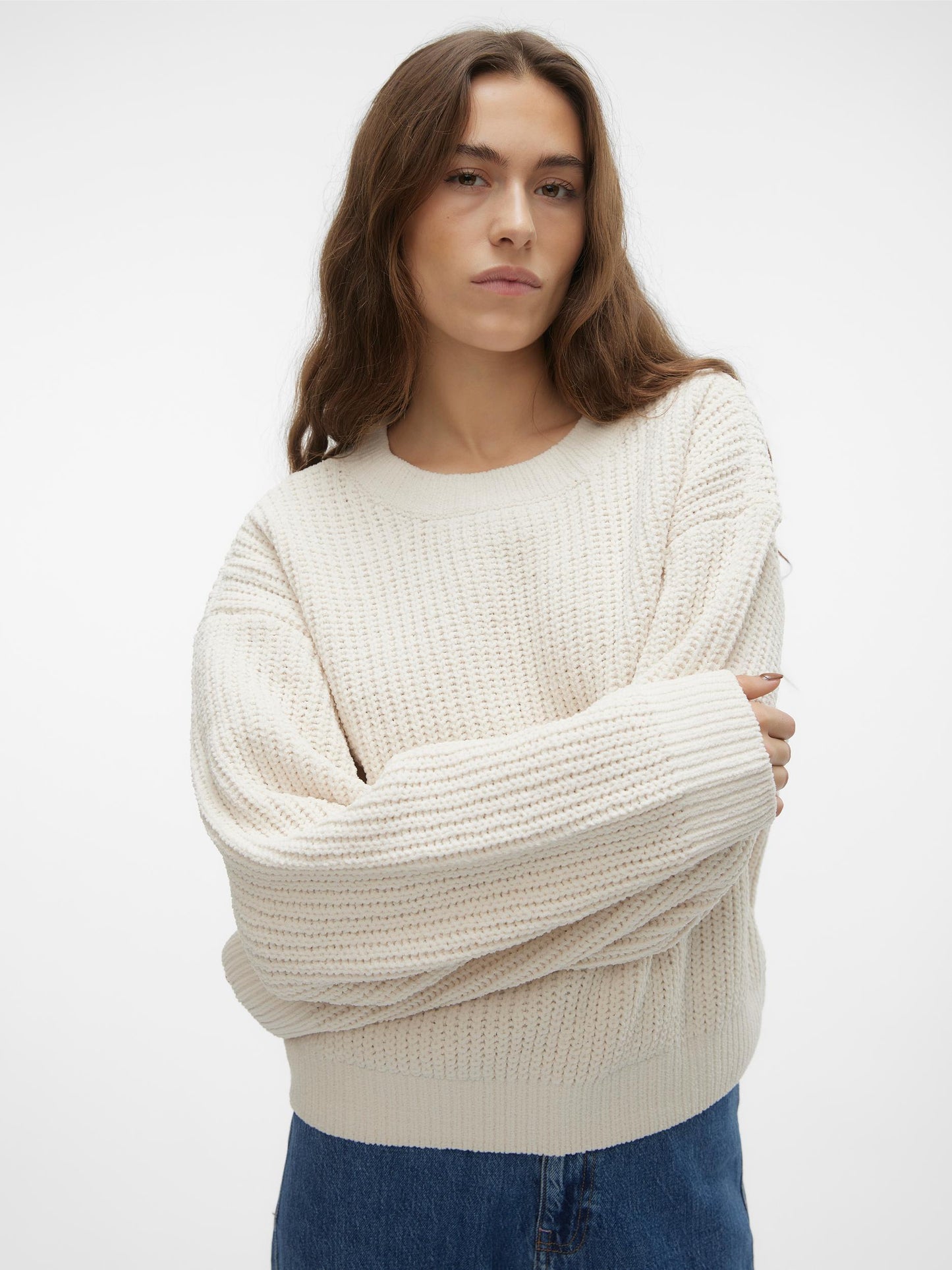 Vmagate Ls O-neck Pullover Low (Brown Lentil)