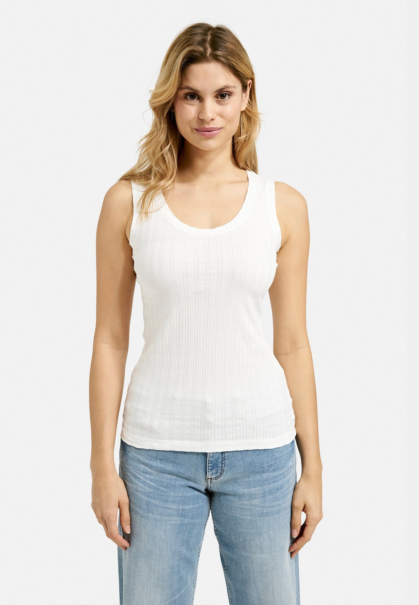 Pointelle Jersey Tanktop (Cream White)