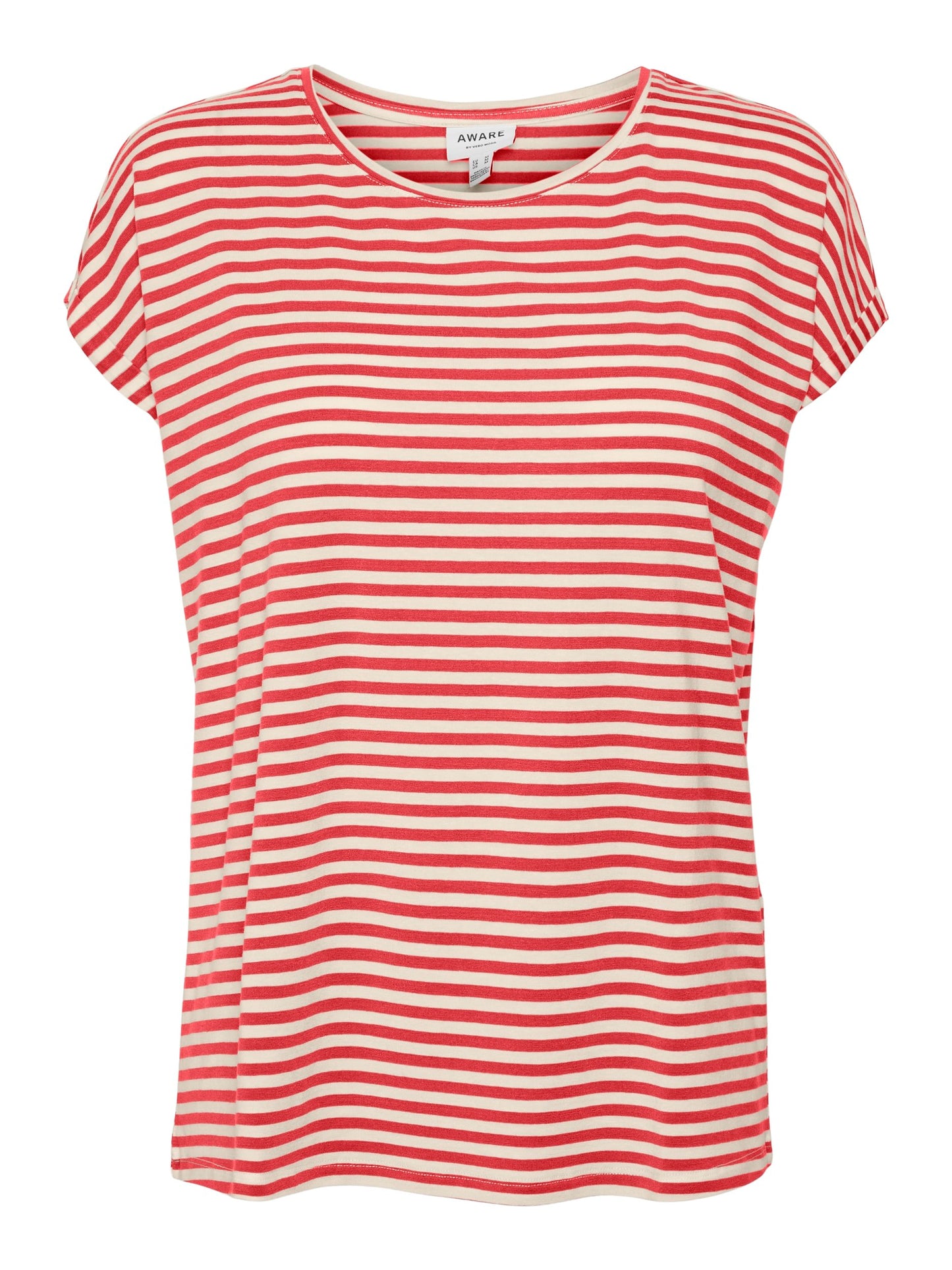 Vmava Plain Ss Top Stripe Ga Jrs Noos (Cayenne/pr)