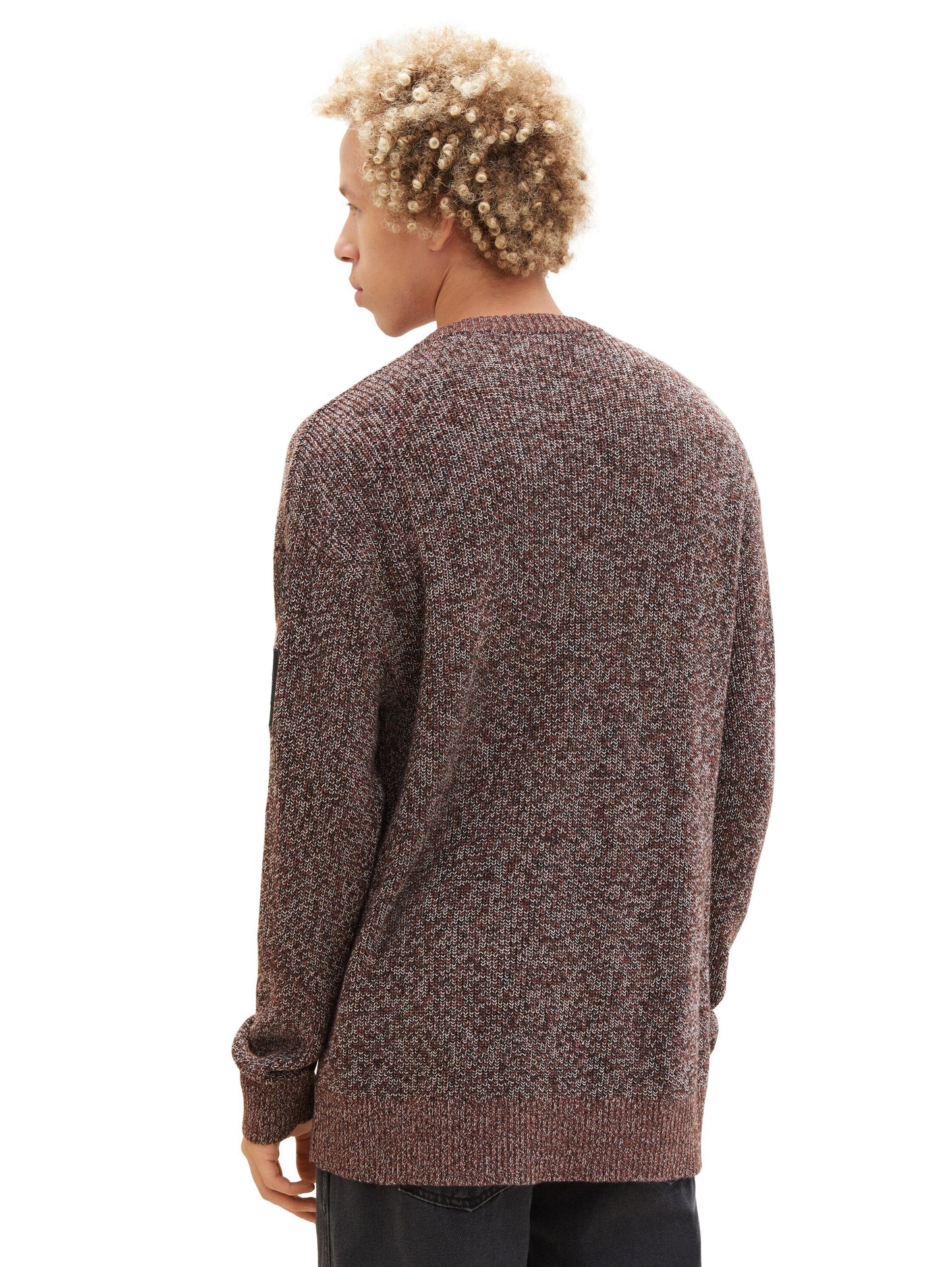 relaxed multicolor knit (Russet Brown M)