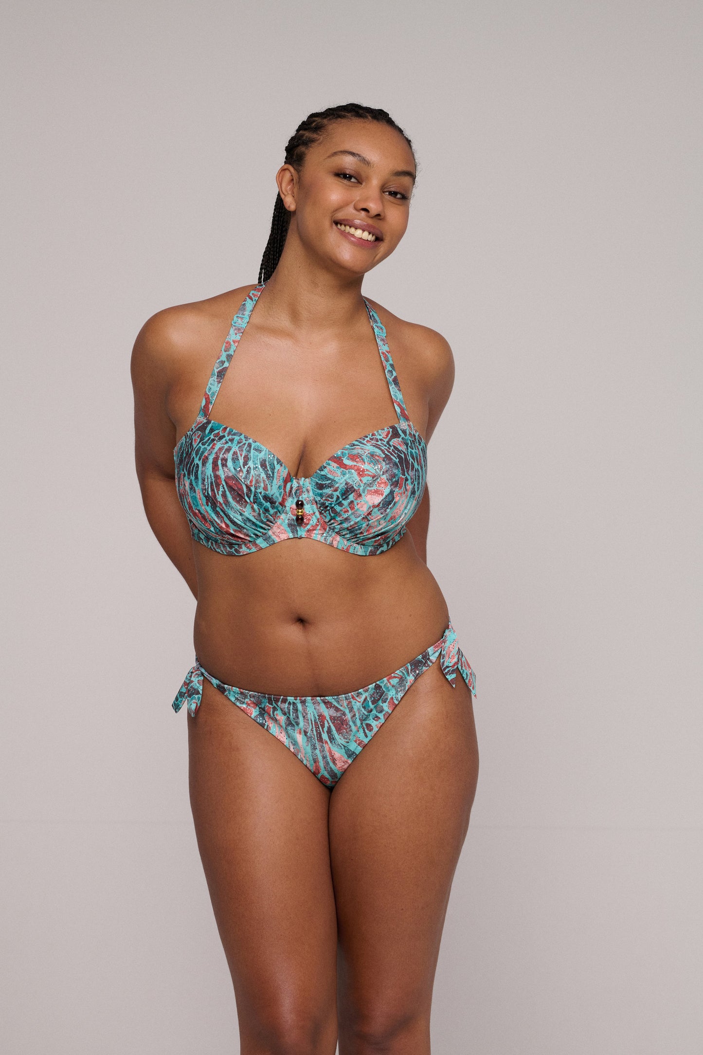 RIYAD Turquoise Seas Unterlegter Bikini Balconette (Tqs)