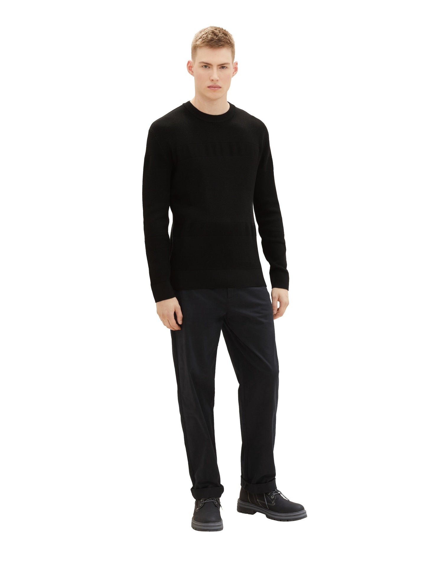 Strickpullover mit Struktur (Black)