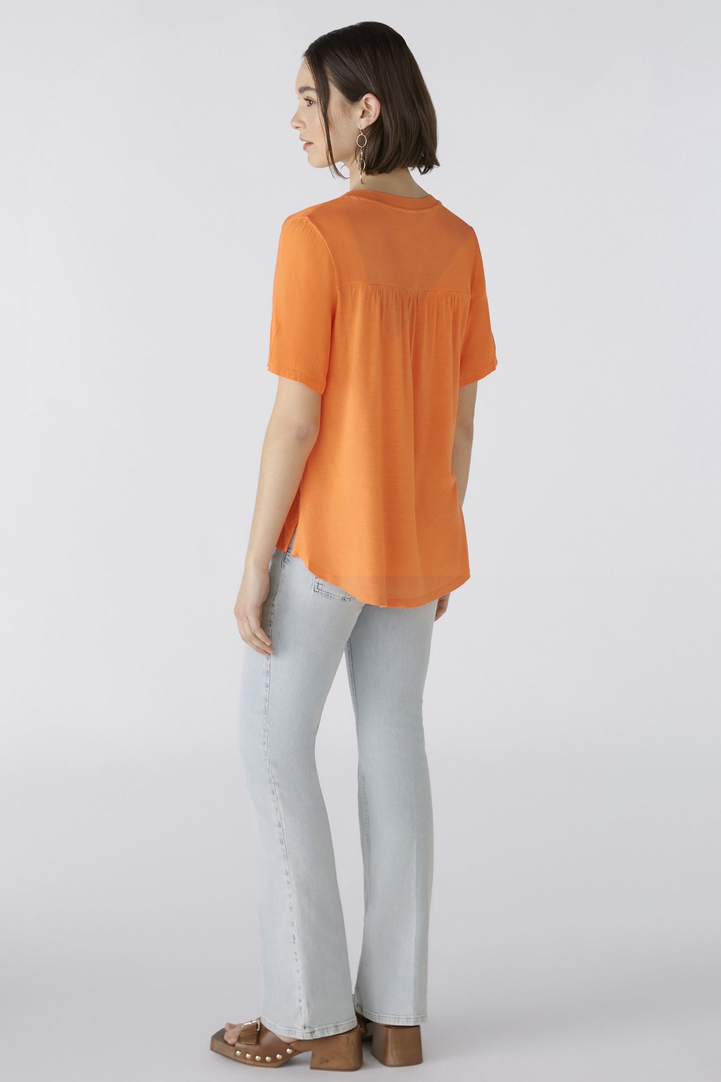 Blusenshirt Viskosepatch (Vermillion Oran)