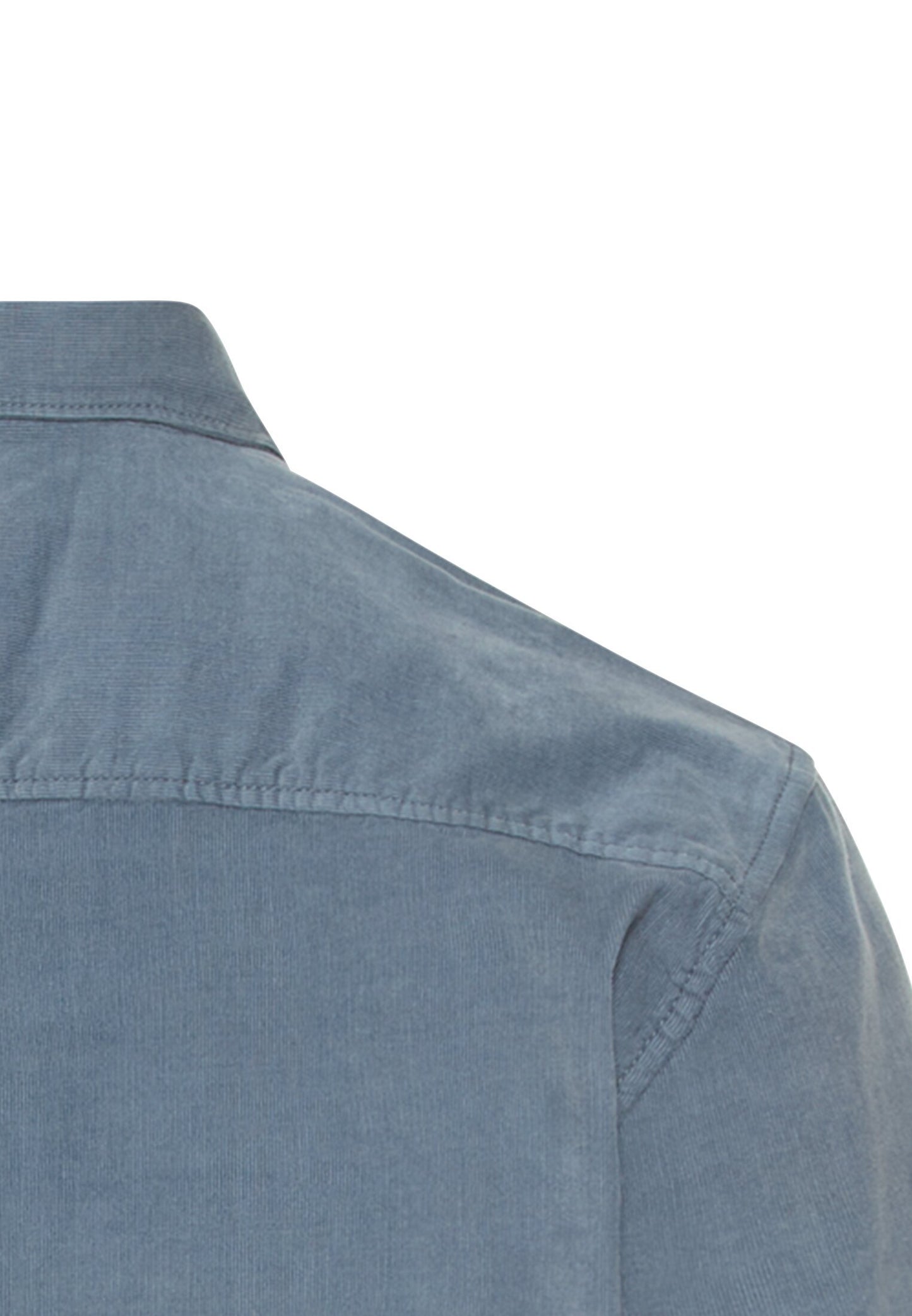 fleXXXactive® Langarm Shirt mit Button-Down-Kragen und Brusttasche (Stone Blue)