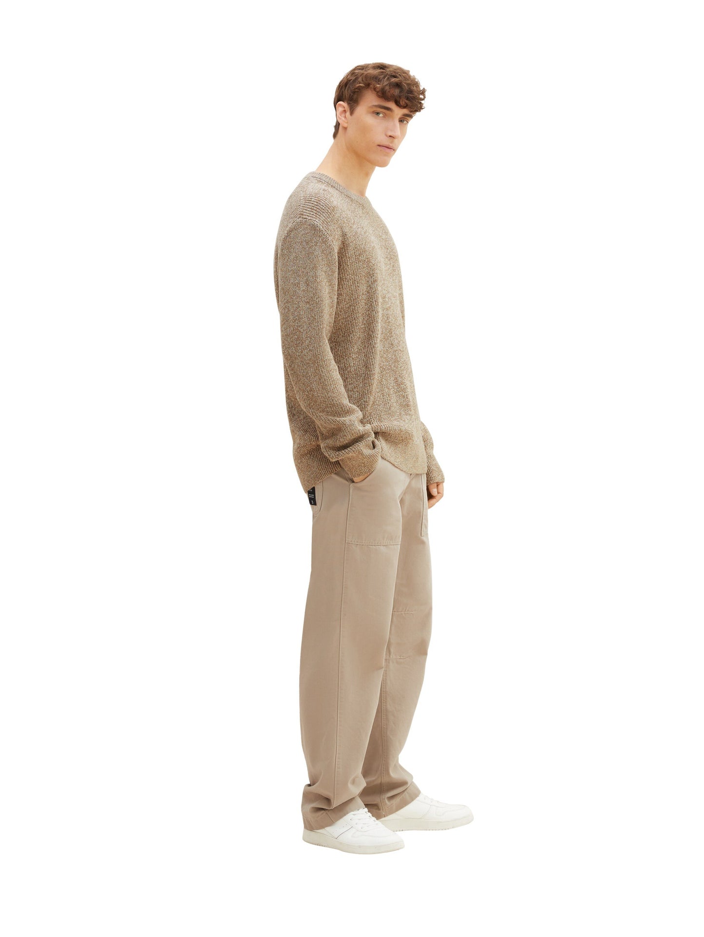Strickpullover in Melange Optik (Ecru Tonal Mou)