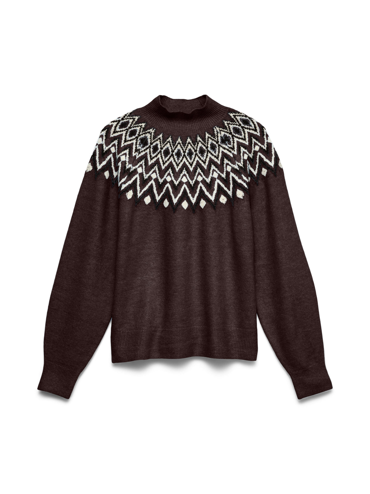 Vmkarla Ls Highneck Pullover Boo (Chocolate)