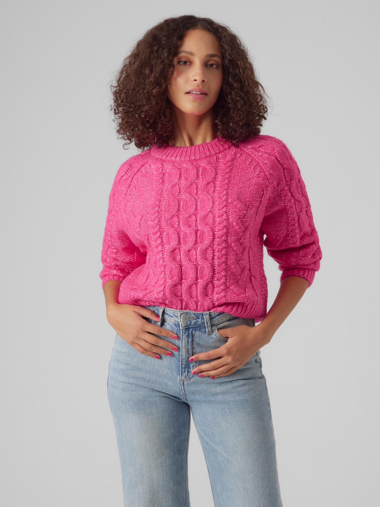 Vmbirgitte Ls O-neck Pullover (Mint/w. Me)