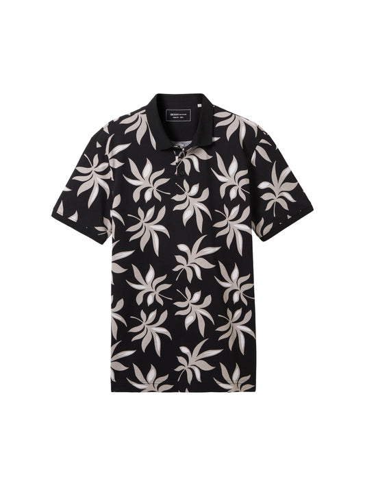 Poloshirt mit Allover-Print (Black Summer L)