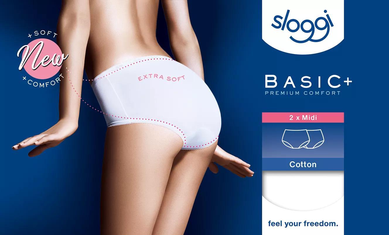 sloggi Basic+ Midi 2P (White)