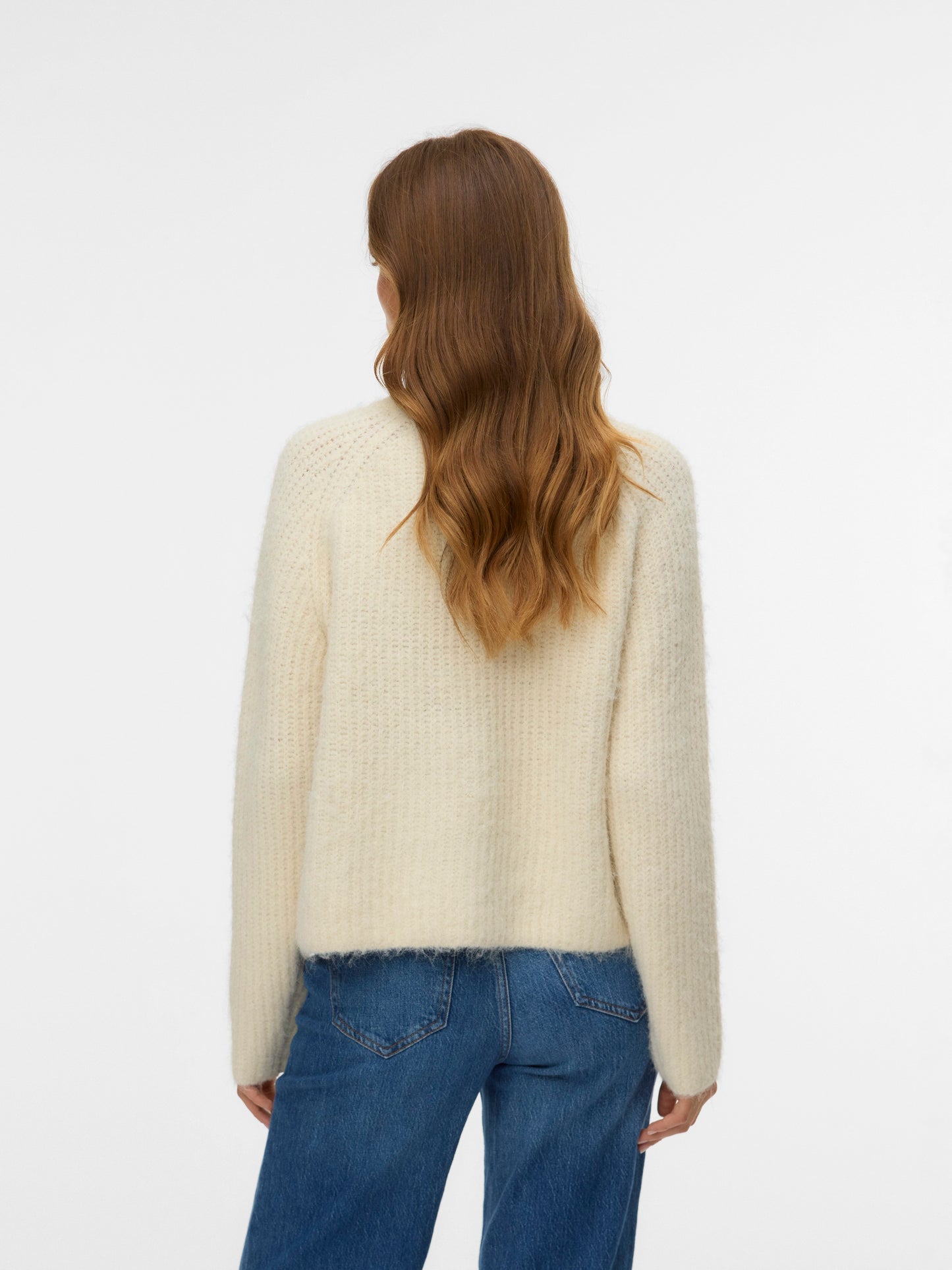 Vmnovah Rib Ls V-neck Pullover (Birch)