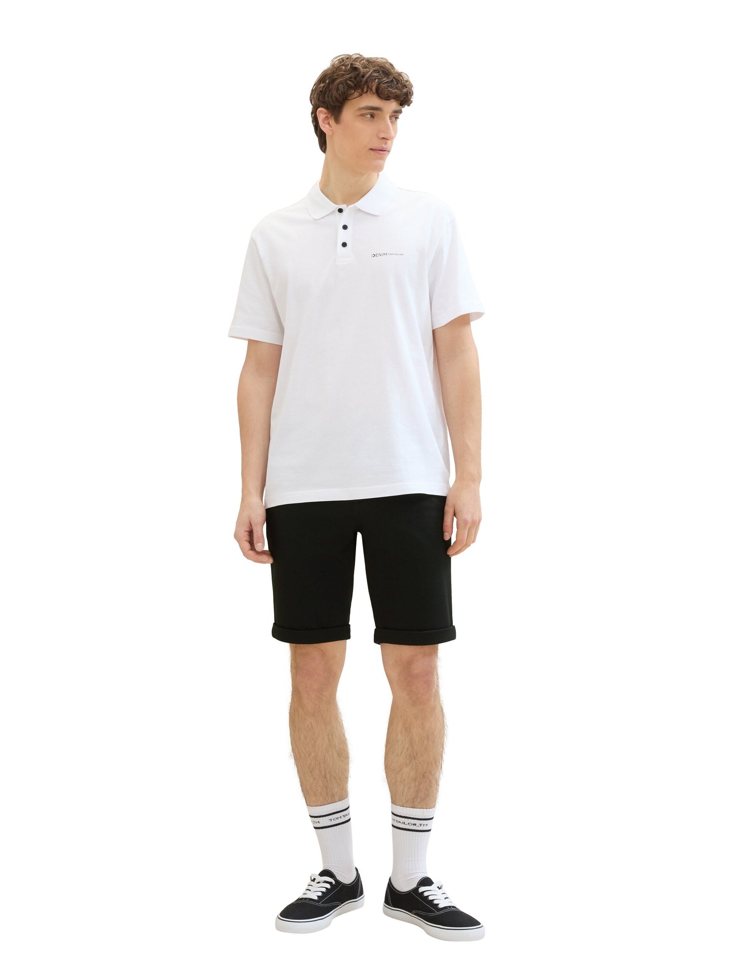 Slim Piqué Chino Shorts (Black)