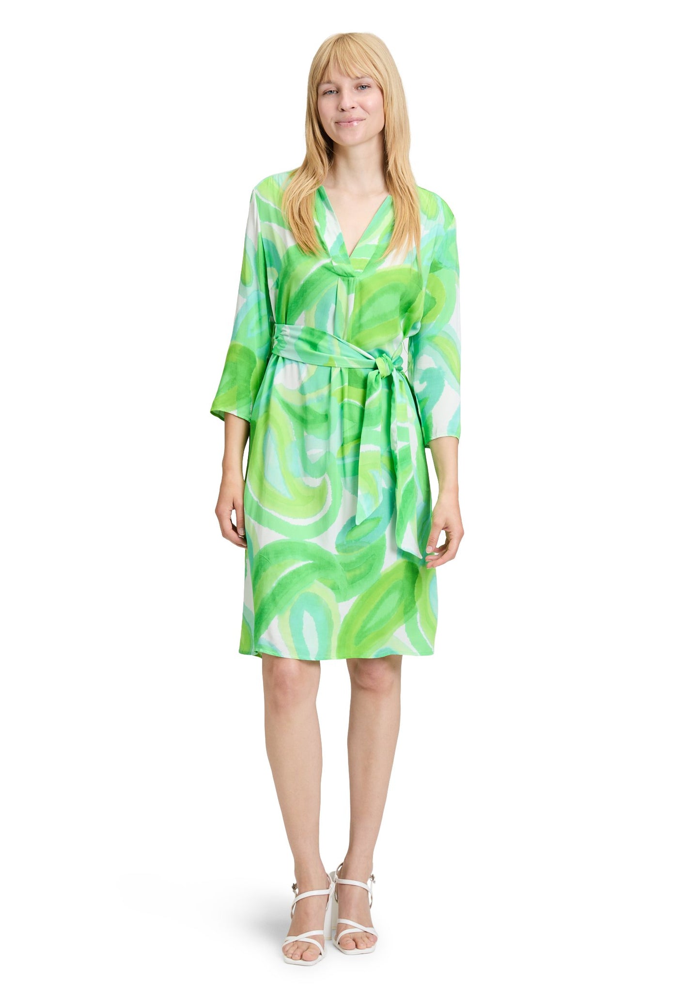 Blusenkleid (Cream/green)