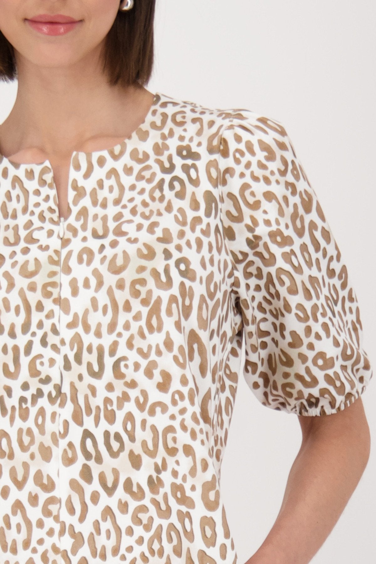 Kleid (Camel Gemustert)