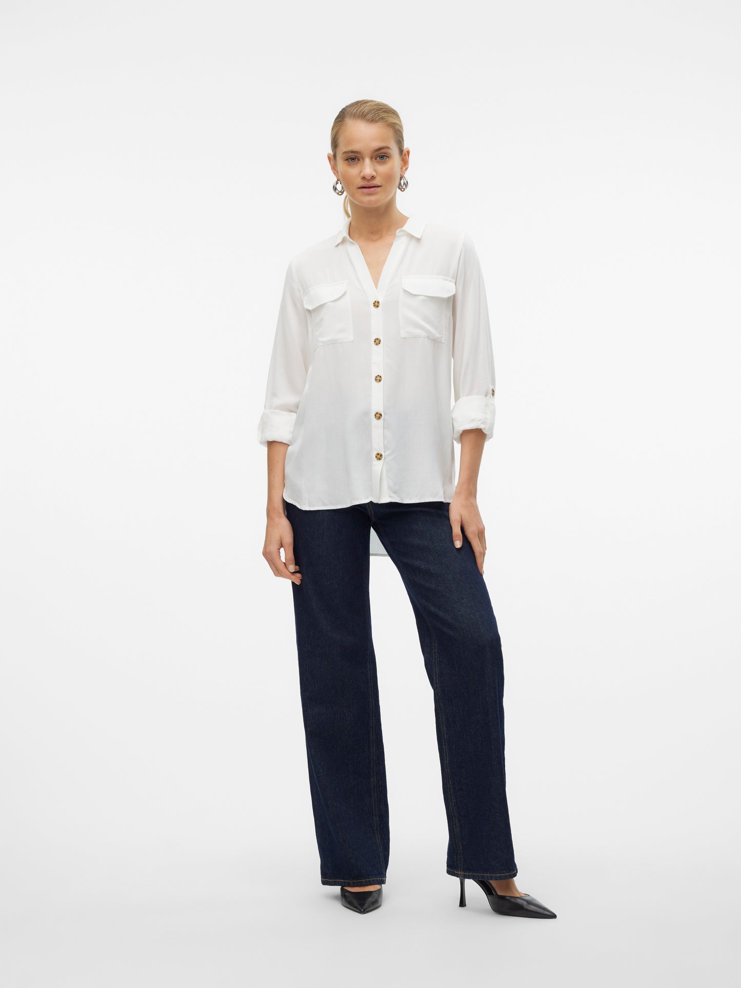 Vmbumpy L/s Shirt New Wvn Noos (Snow White)