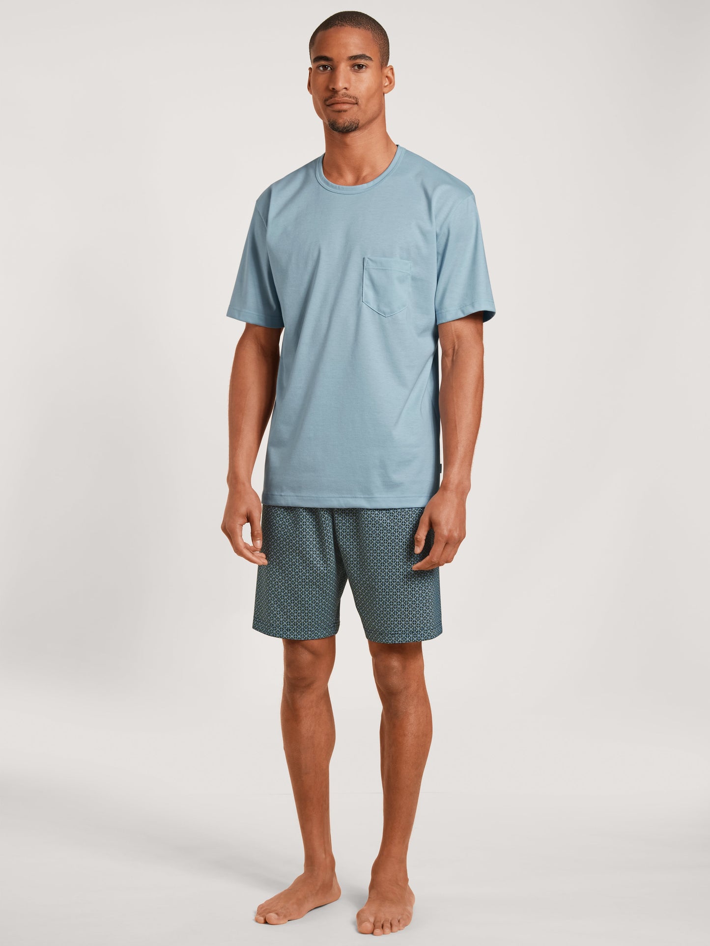 Kurz-Pyjama (Tempest Blue)