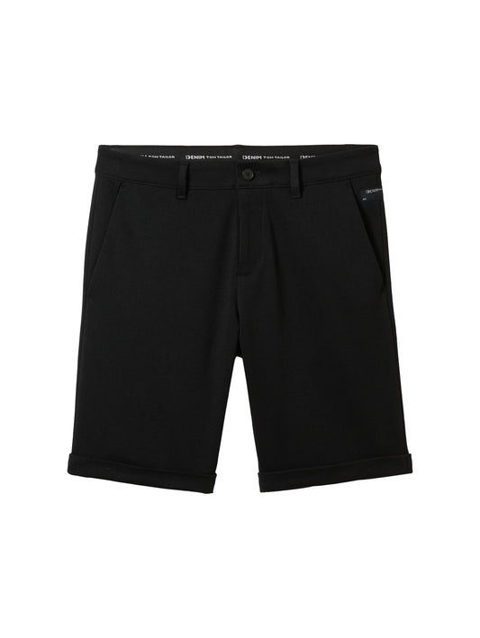 Slim Piqué Chino Shorts (Black)