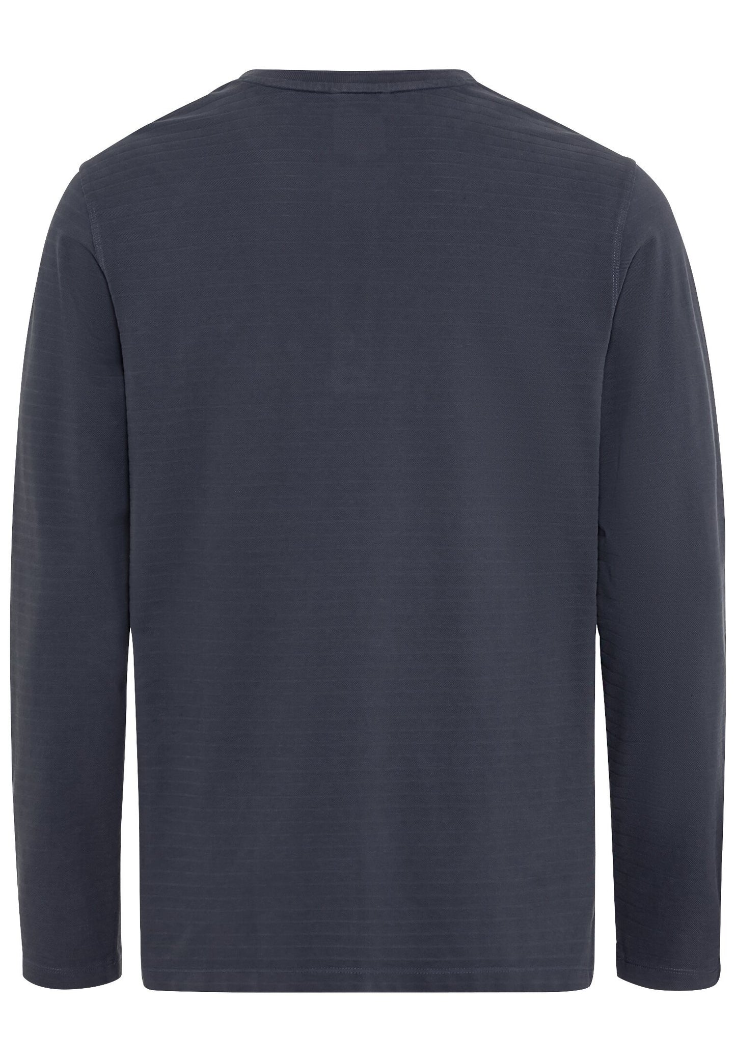 Henley Langarmshirt aus reiner Baumwolle (Night Blue)