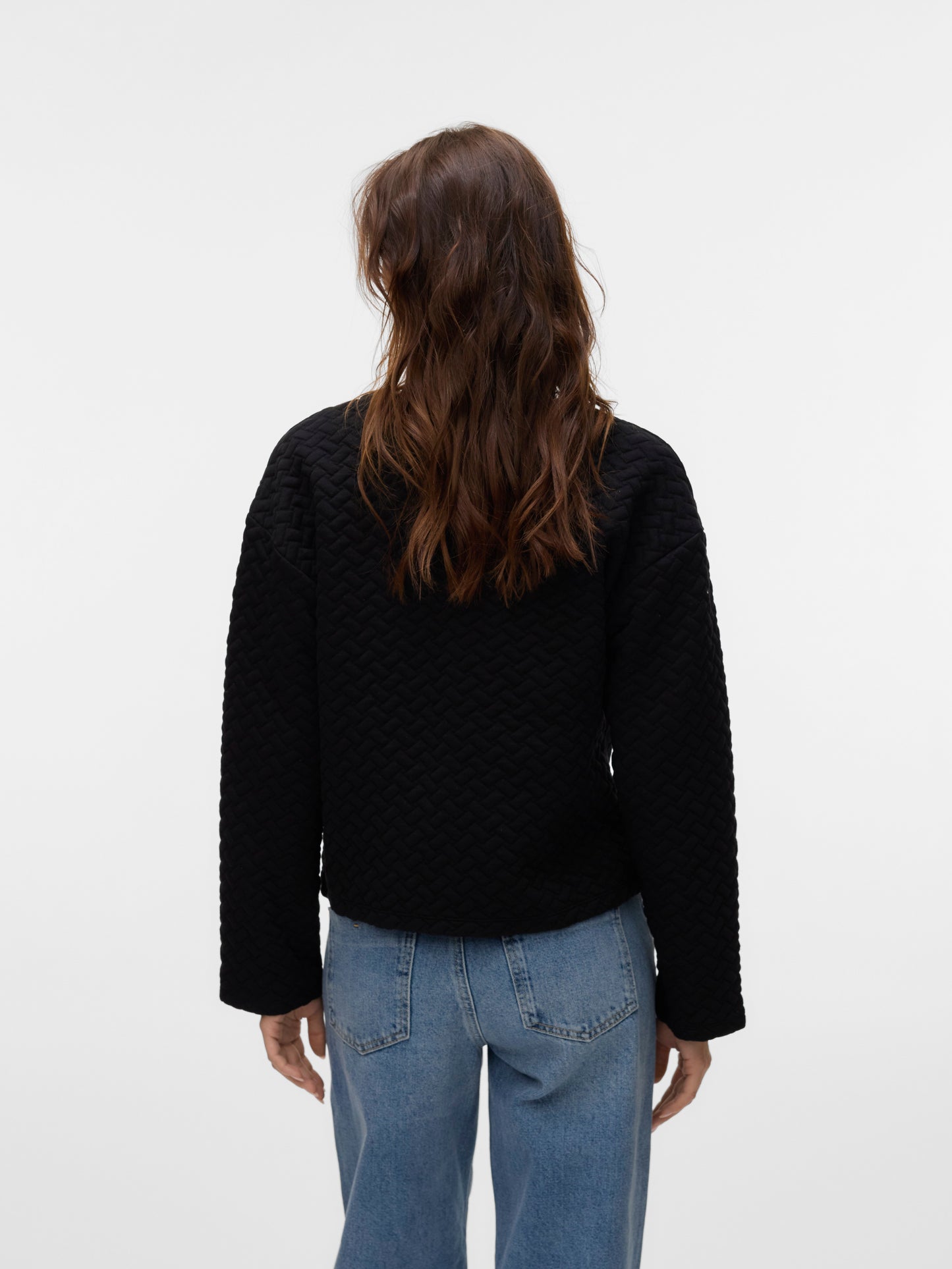 Vmvinnie L/s Quilted Cardigan Jrs Btq Ga (Black)