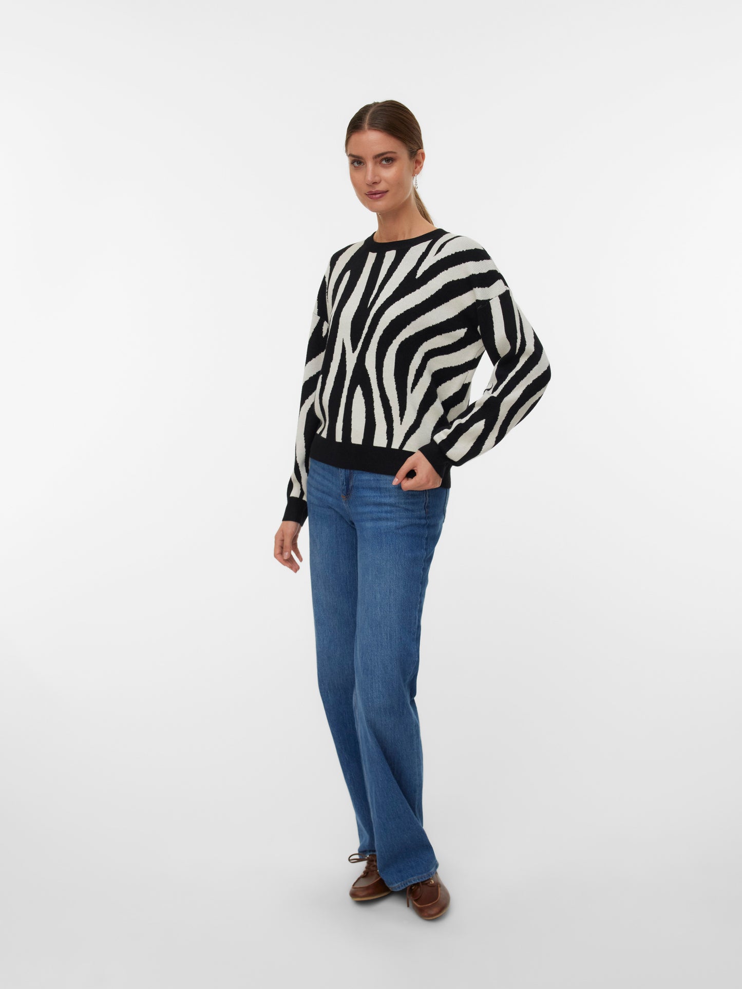Vmsiljeanimal Ls O-nck Pullover Ga Noos (Birch/w. B)