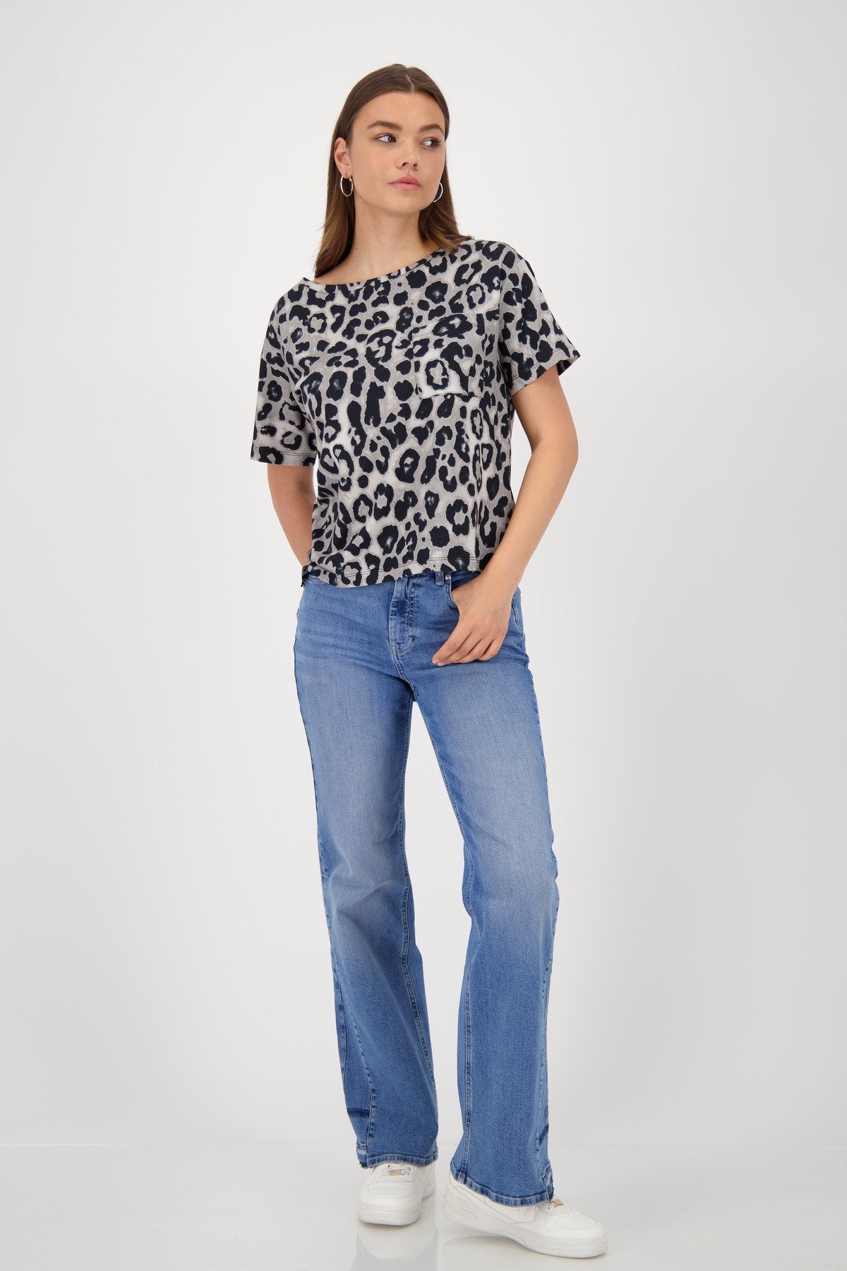 T-Shirt (Greige Gemustert)