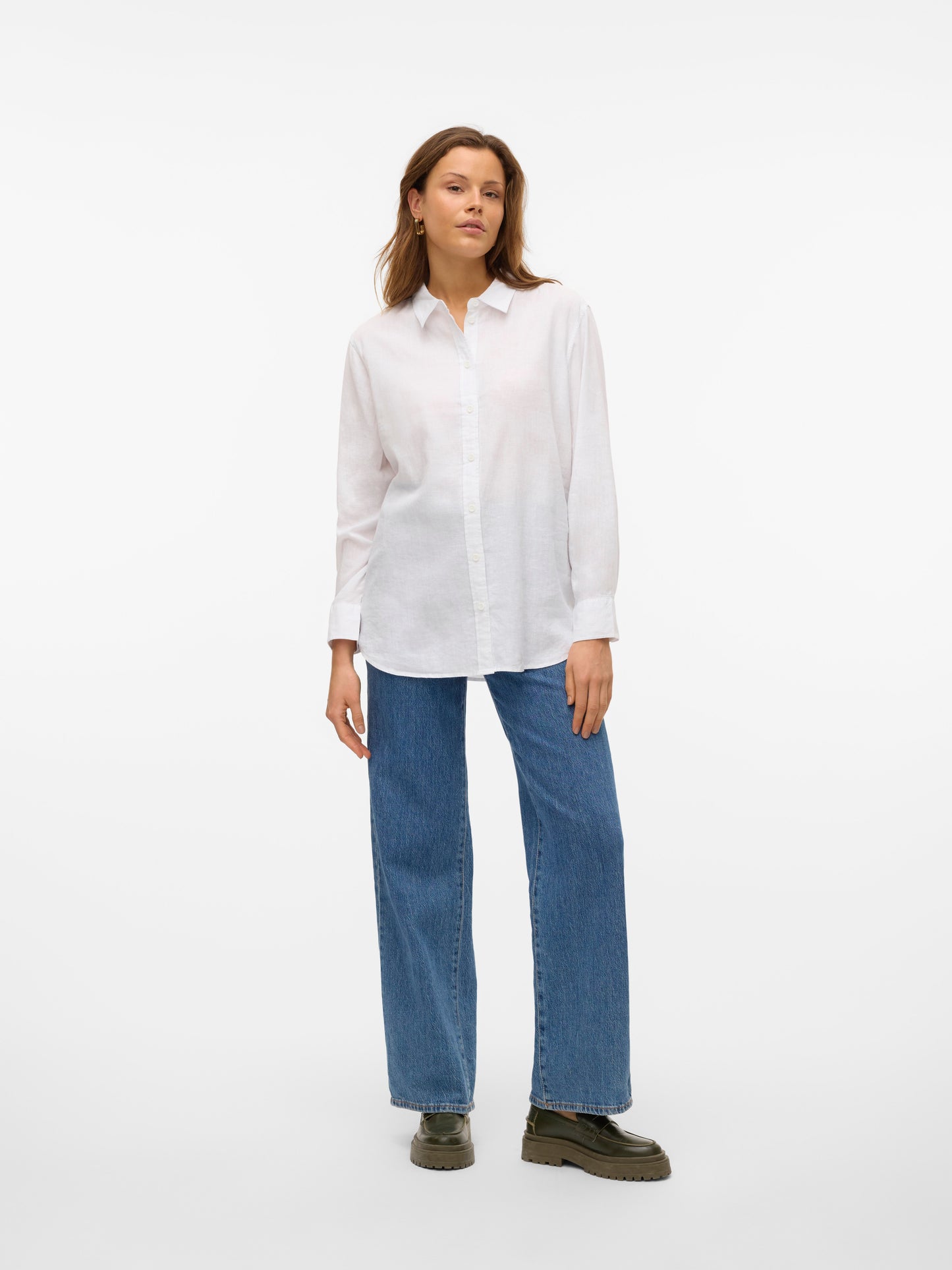 Vmlinn Ls Shirt Wvn Noos (Snow White)