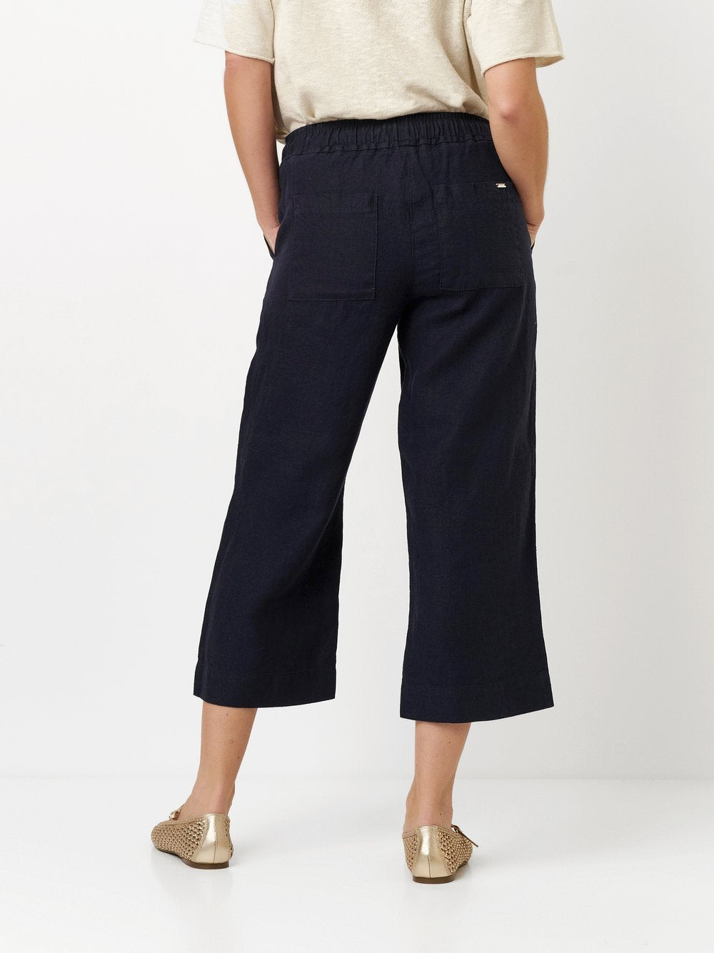 Pia Wide Leg 3/4 (Navy)