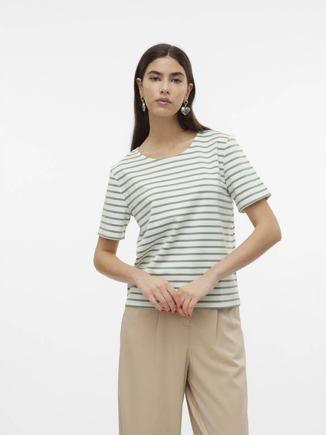 Vmabby Ss Zip Top Jrs Noos (Snow White)