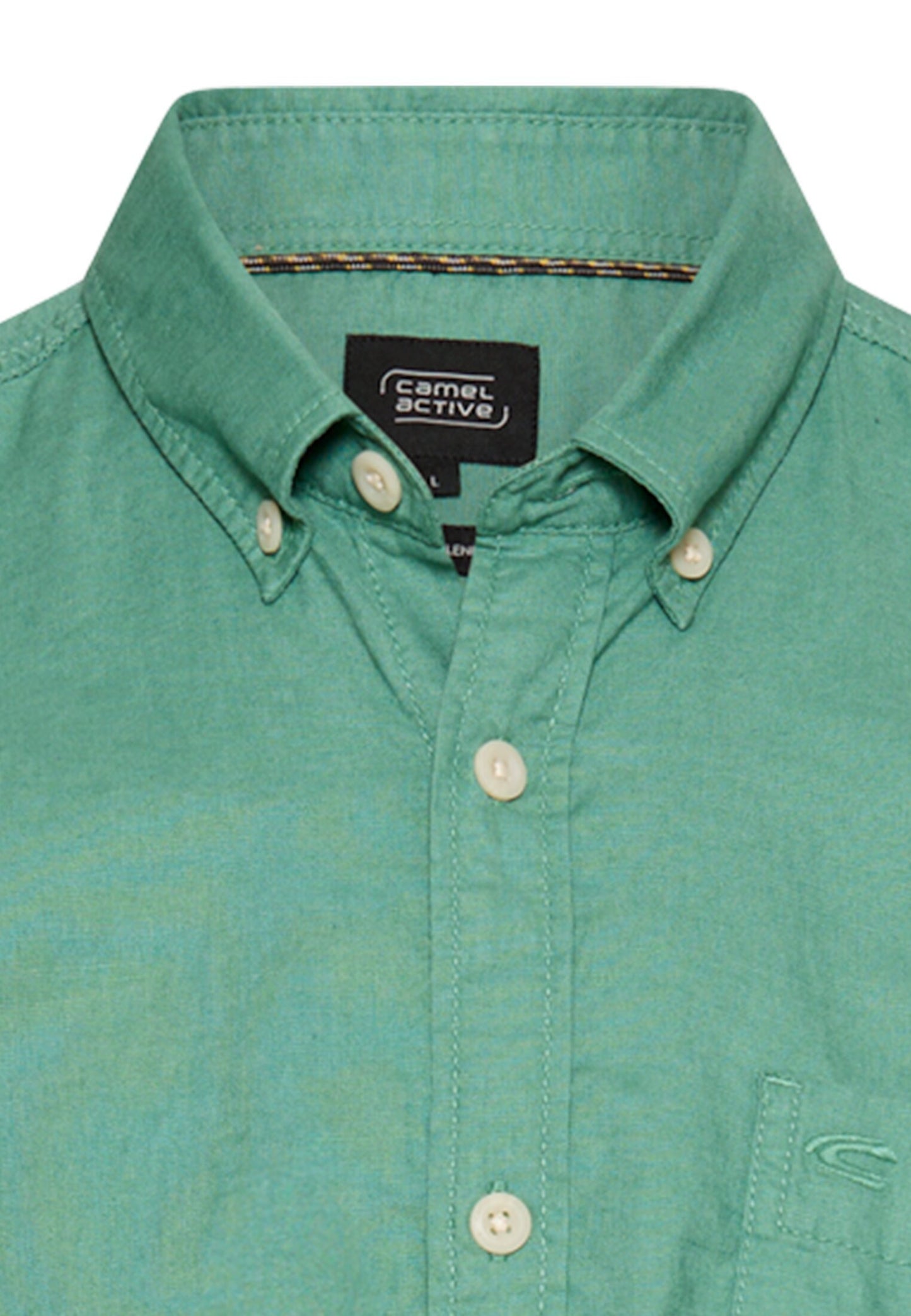 Kurzarmhemd aus Leinenmix (Lagoon Green)