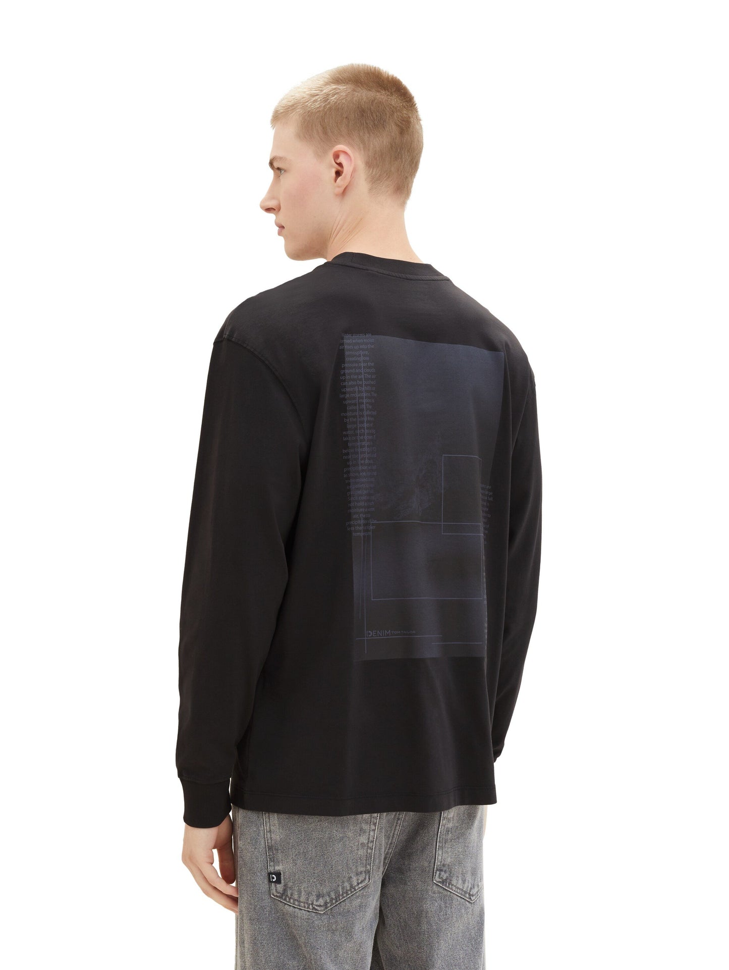Langarmshirt mit Print (Black)