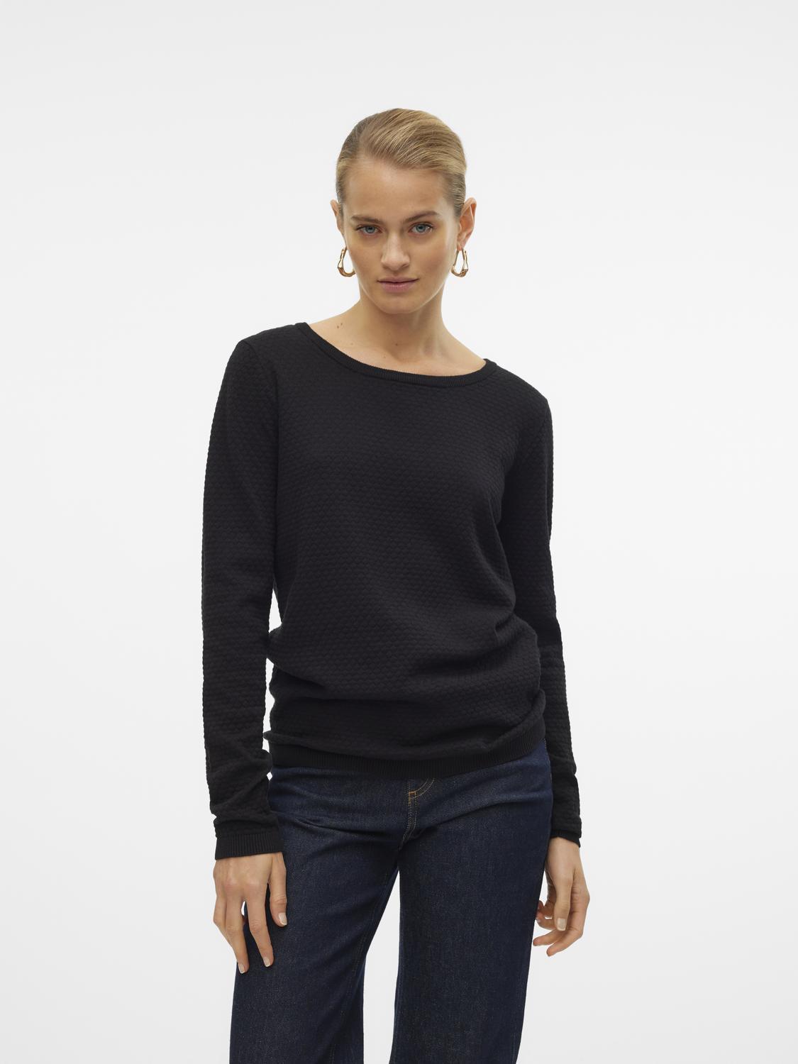 Vmcare Structure Ls O-neck Blou Noos (Black)
