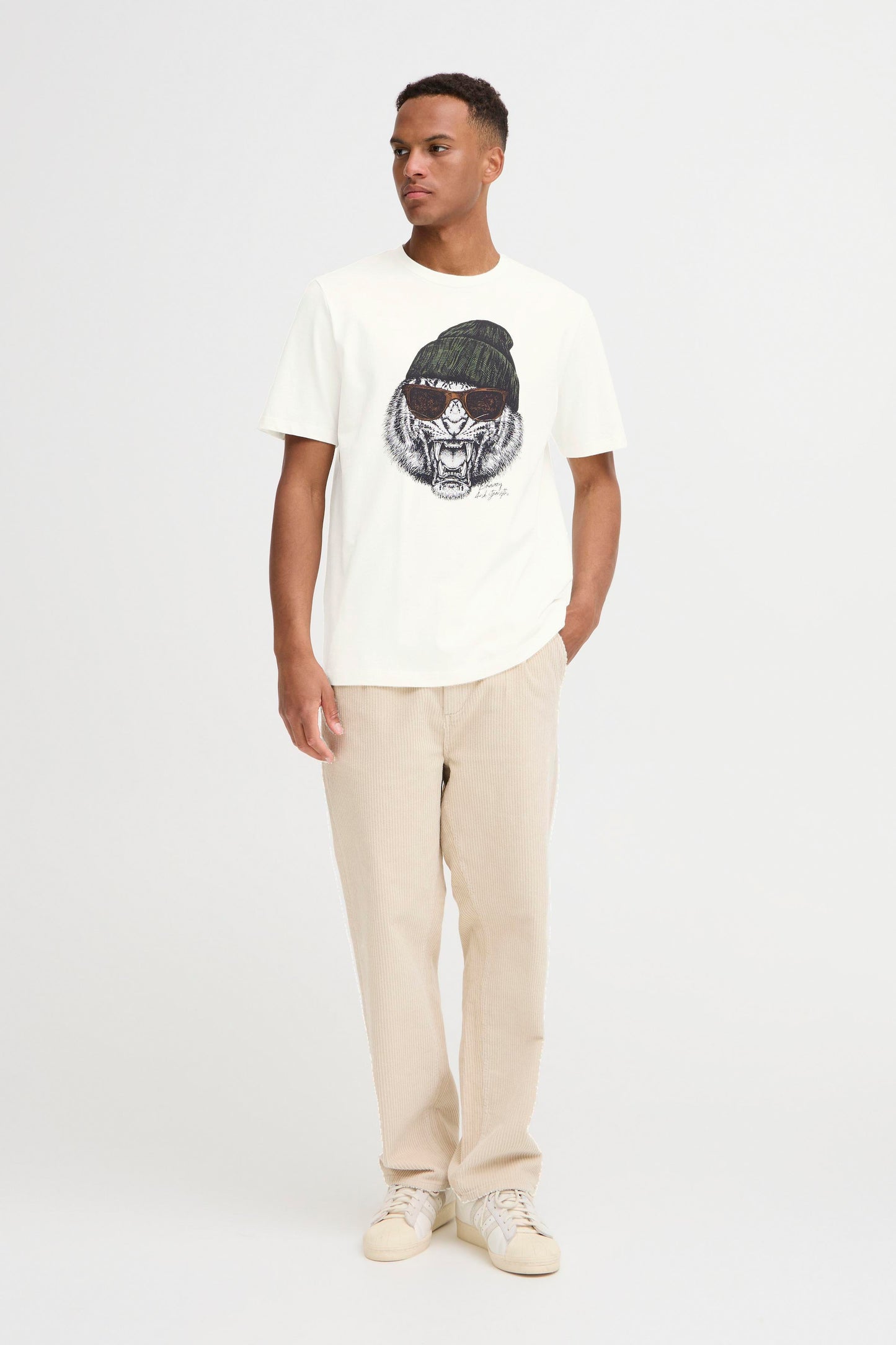 Bhivik Funny Graph S/s Tee (White Tige)