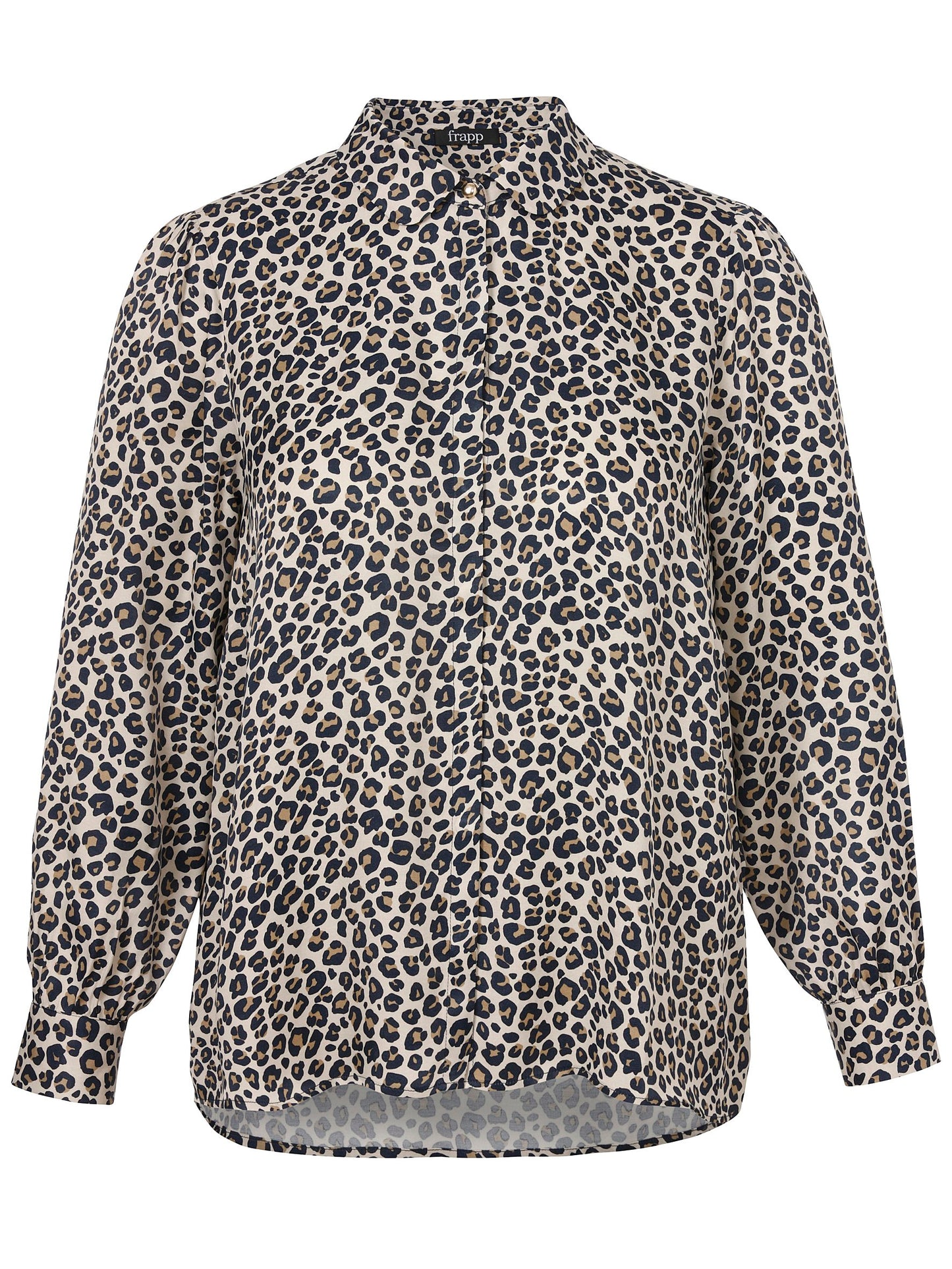 Bluse Kragen 1/1 Arm Druck (Camel Multicolor)