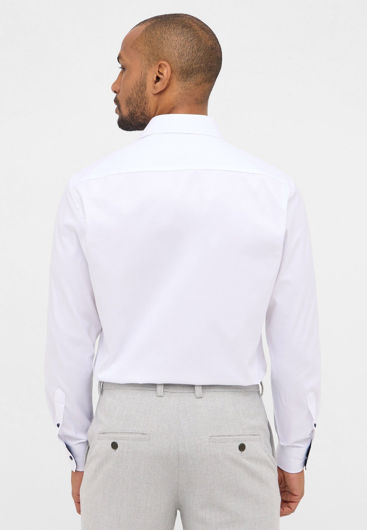 Eterna Langarm Hemd Modern Fit Cover Shirt Twill (Weiss)