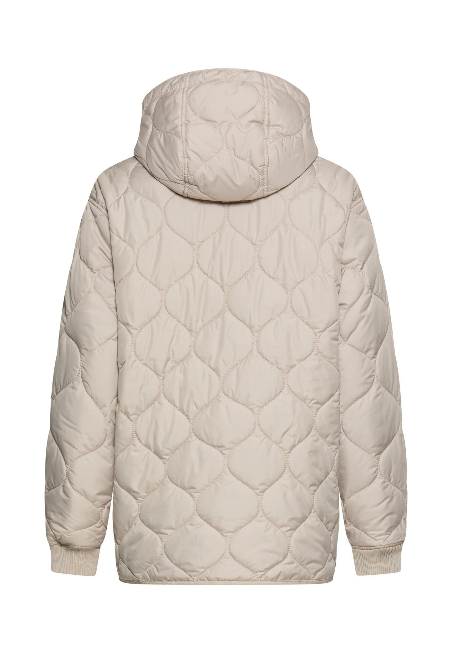 Wasserabweisende Oversized-Jacke mit 2-Wege Reißverschluss (Stone)