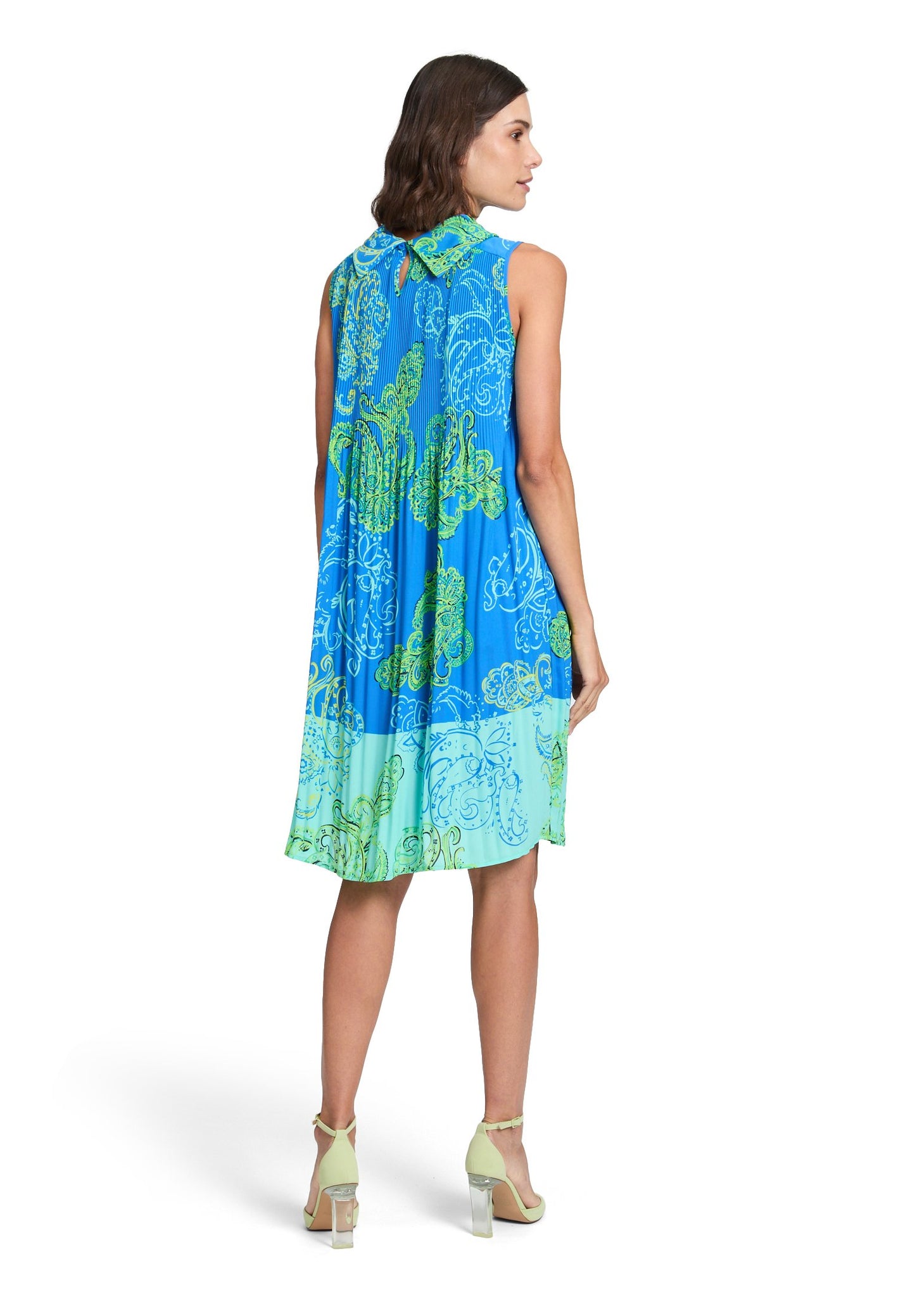 Plisseekleid (Green/blue)