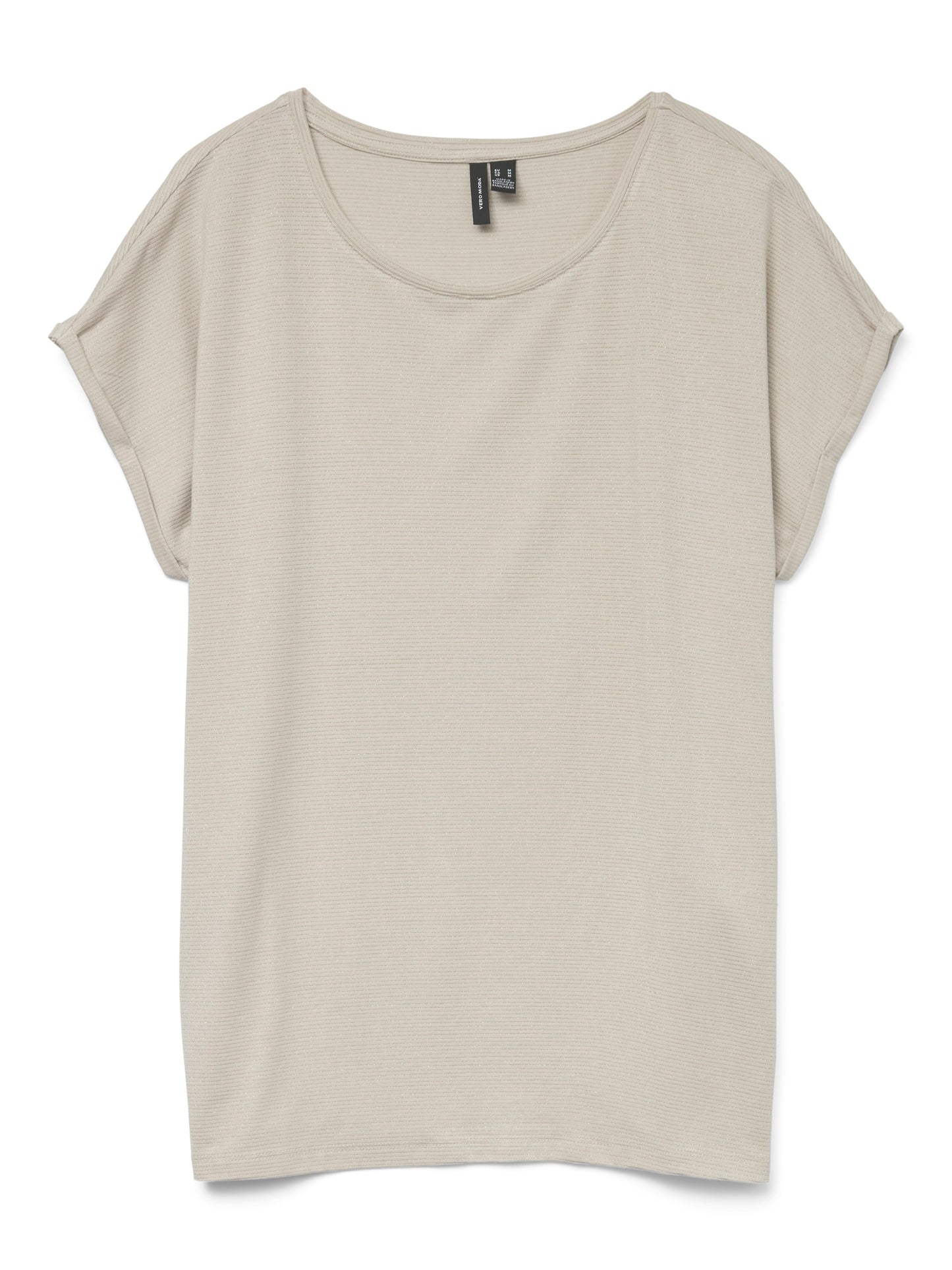 Vmlava Glitter Ss Top Stripe Ga Jrs Noos (Oatmeal/go)