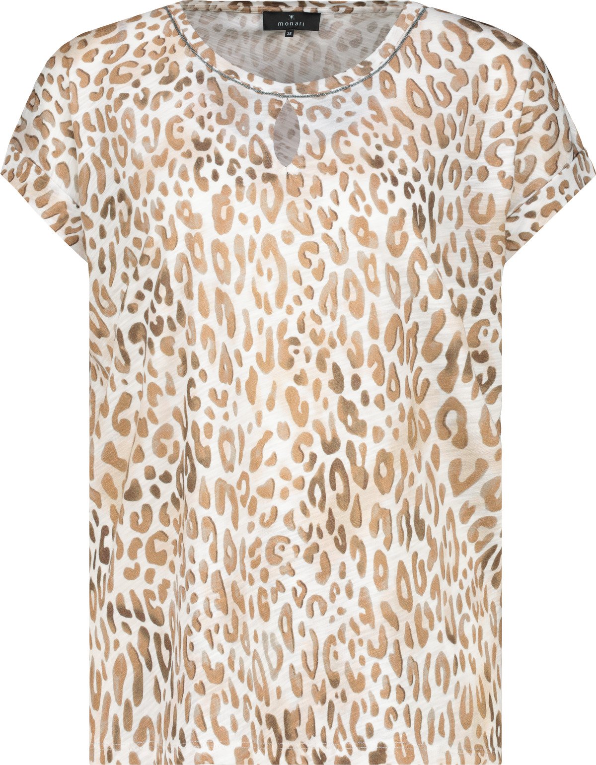 T-Shirt (Camel Gemustert)