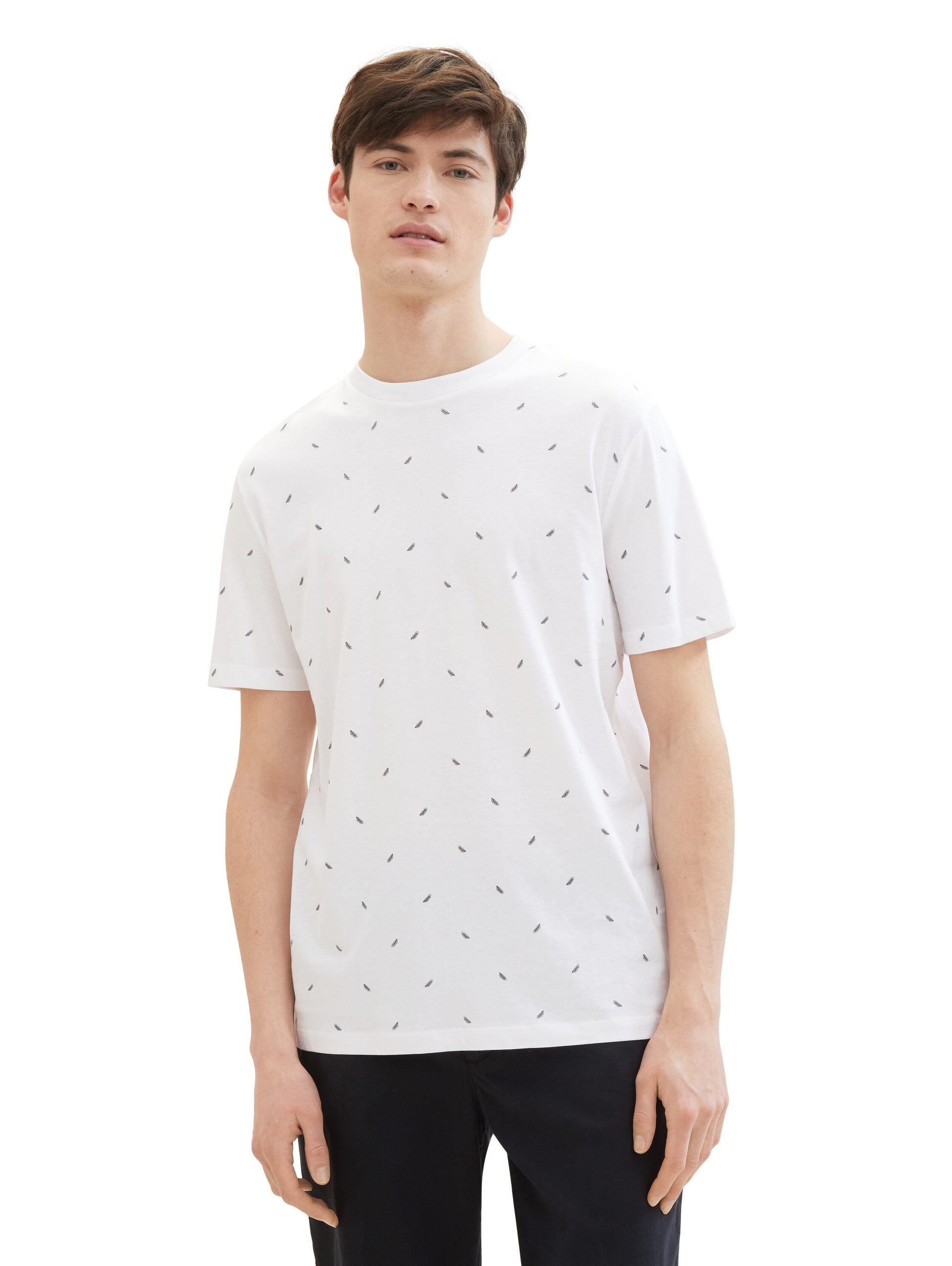 T-Shirt mit Allover Print (White Black Mi)