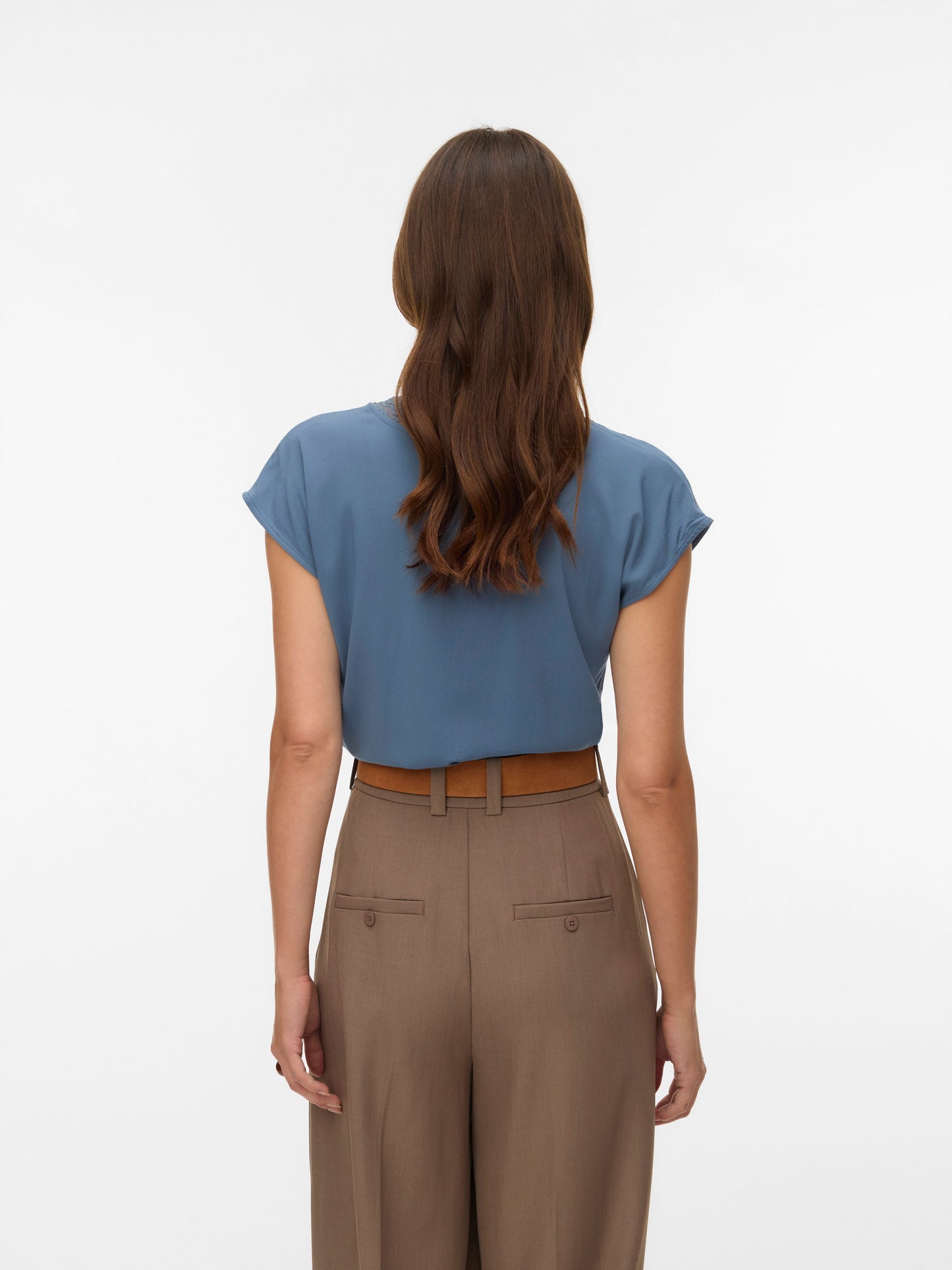 Vmbella Sl Lace Top Wvn Noos (China Blue)
