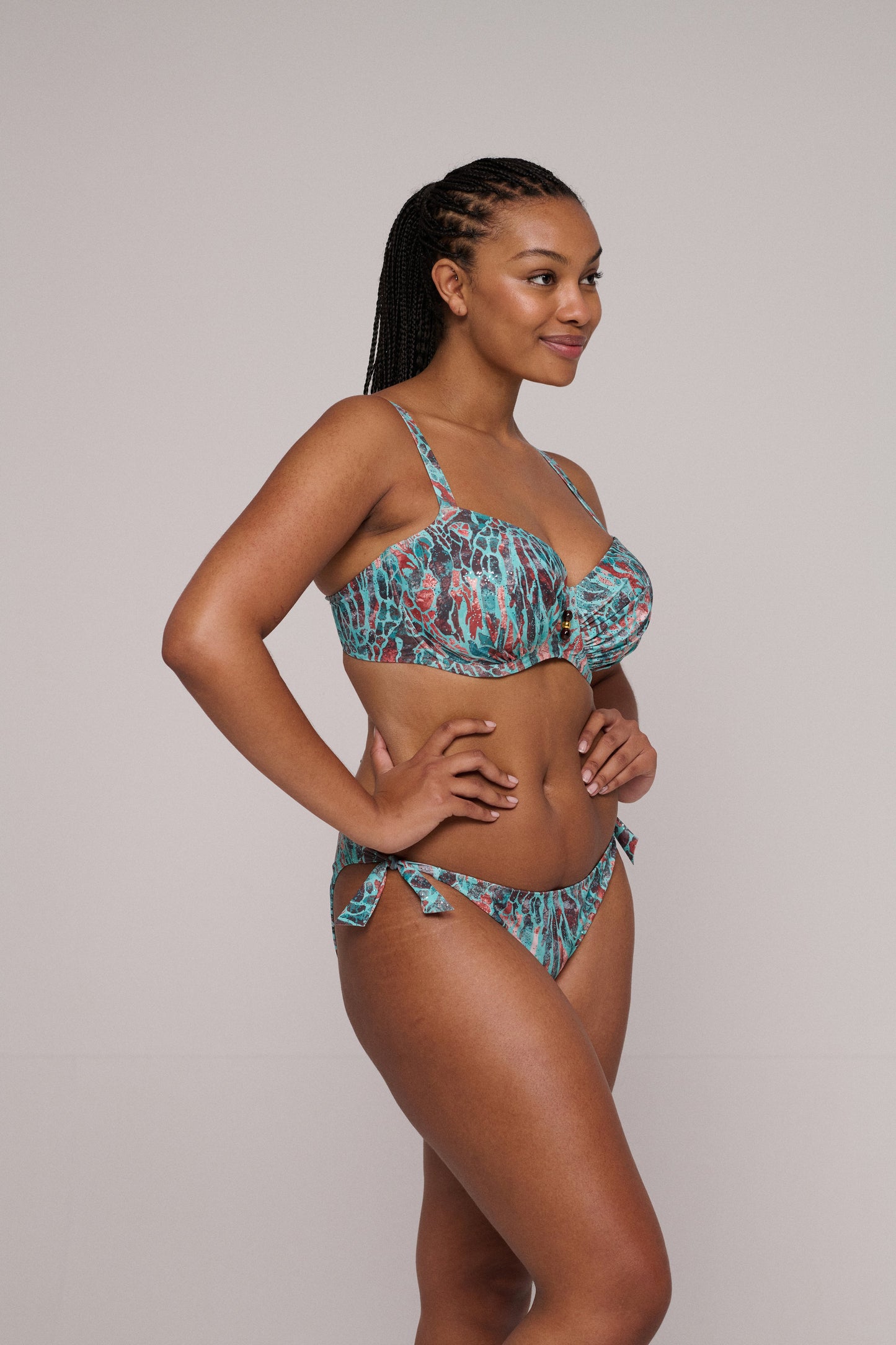 RIYAD Turquoise Seas Unterlegter Bikini Balconette (Tqs)