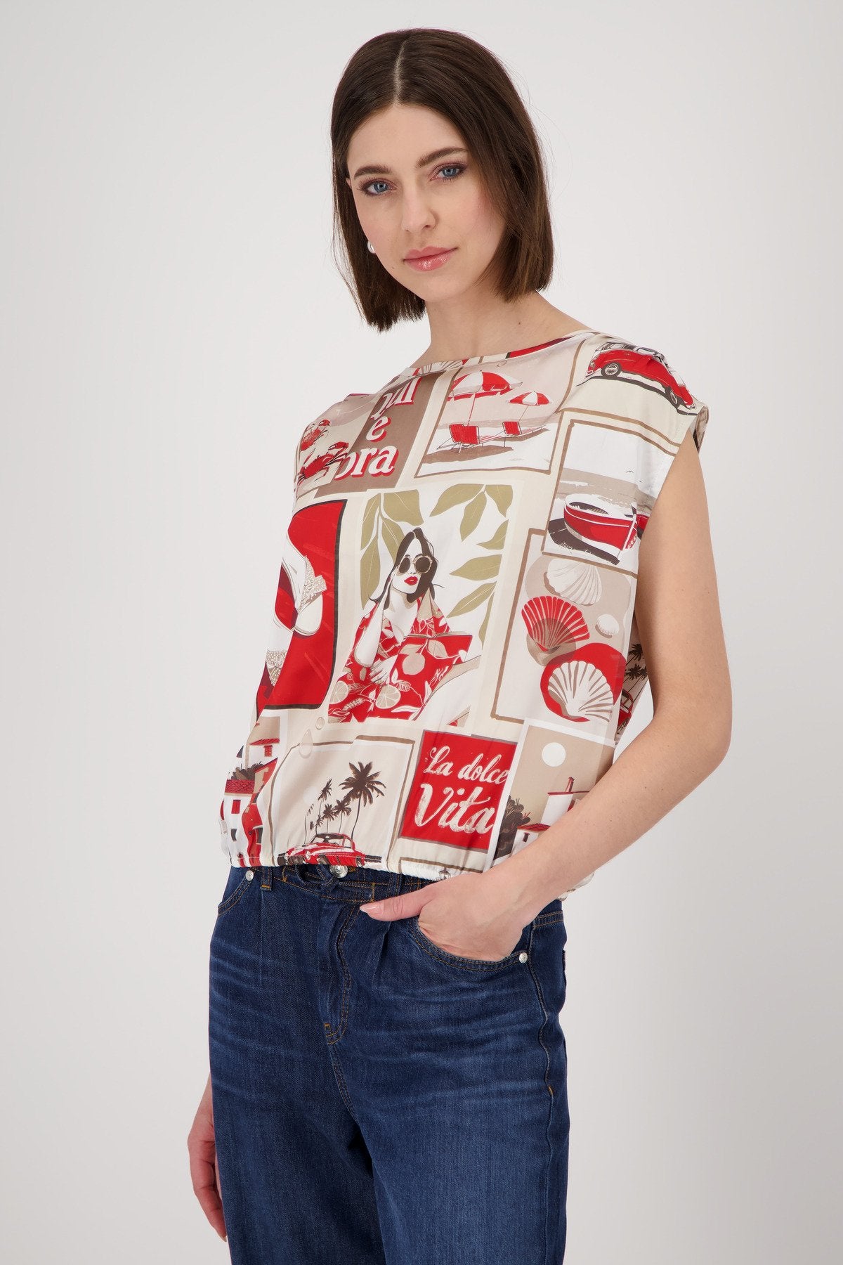 Bluse (Red Gemustert)