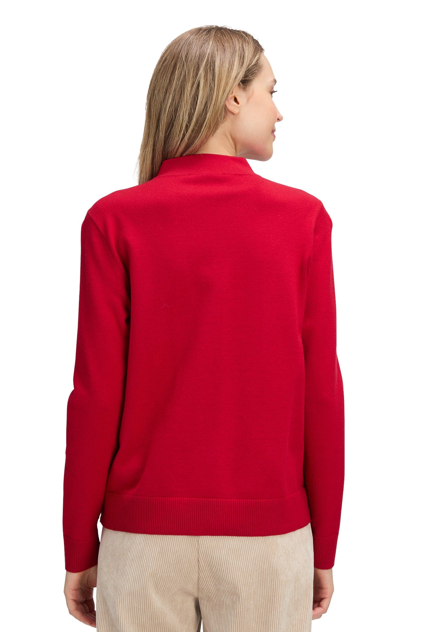 Basic-Strickpullover (Red Scarlet)