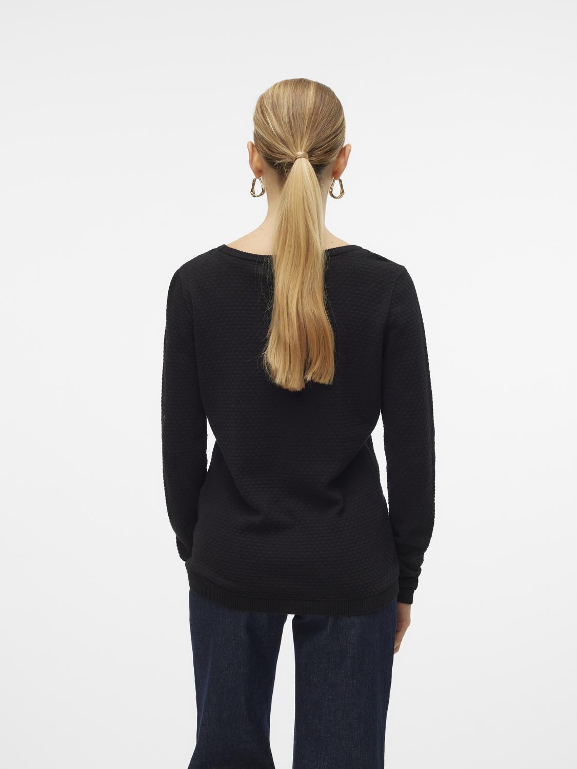 Vmcare Structure Ls O-neck Blou Noos (Black)