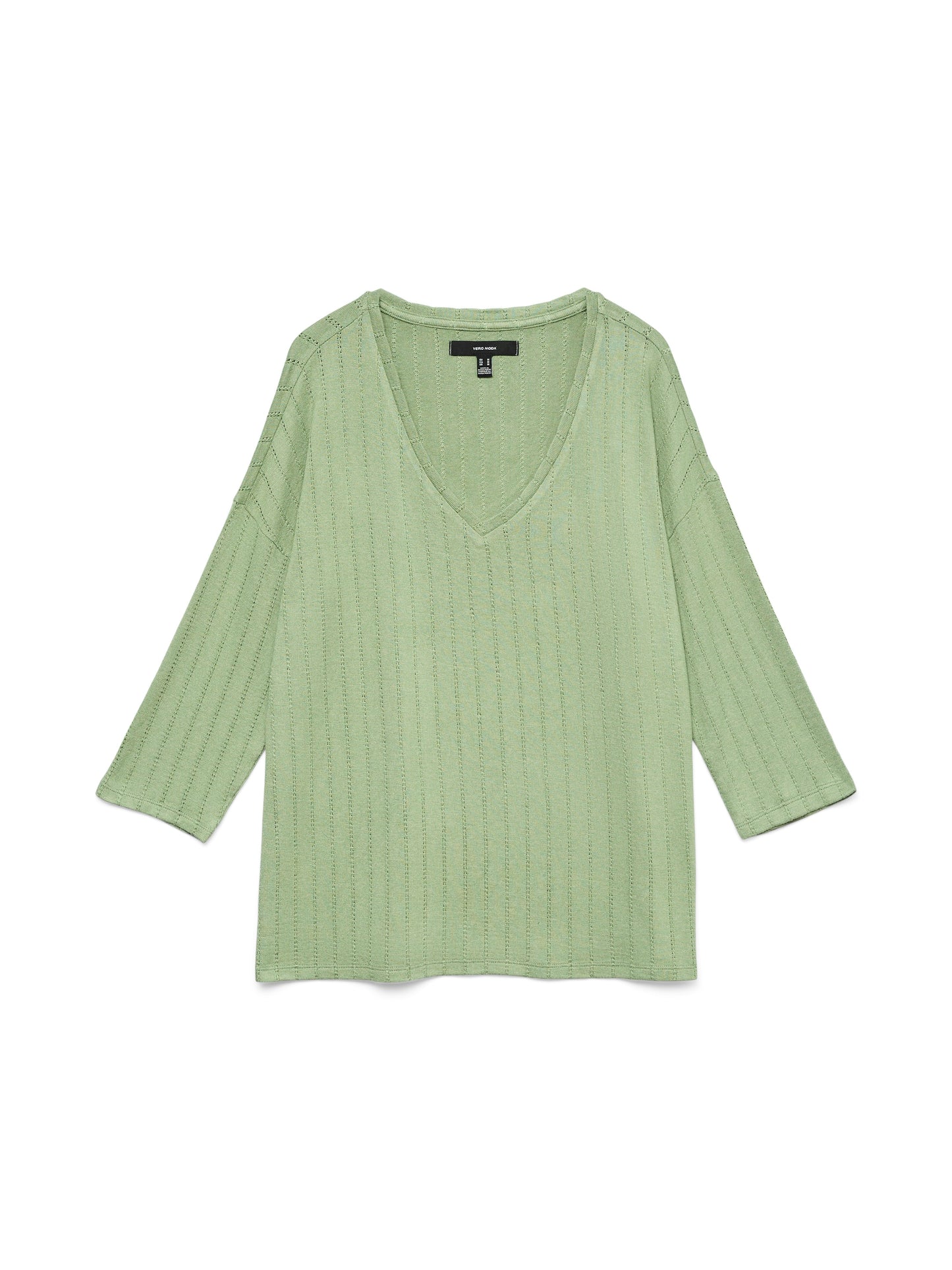 Vmbriannamix 3/4 V-neck Pullover Boo (Mistletoe/)