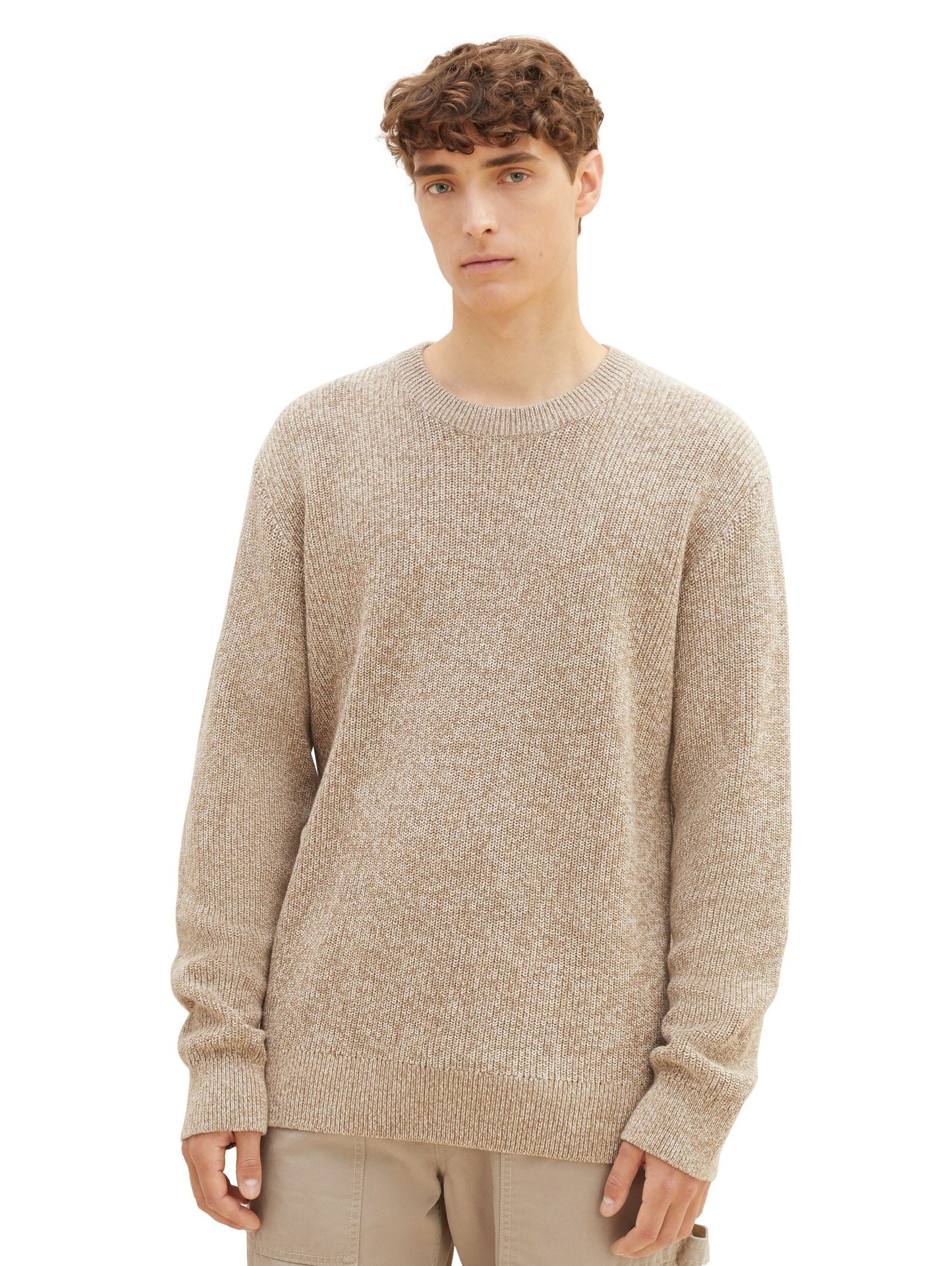 Strickpullover in Melange Optik (Ecru Tonal Mou)