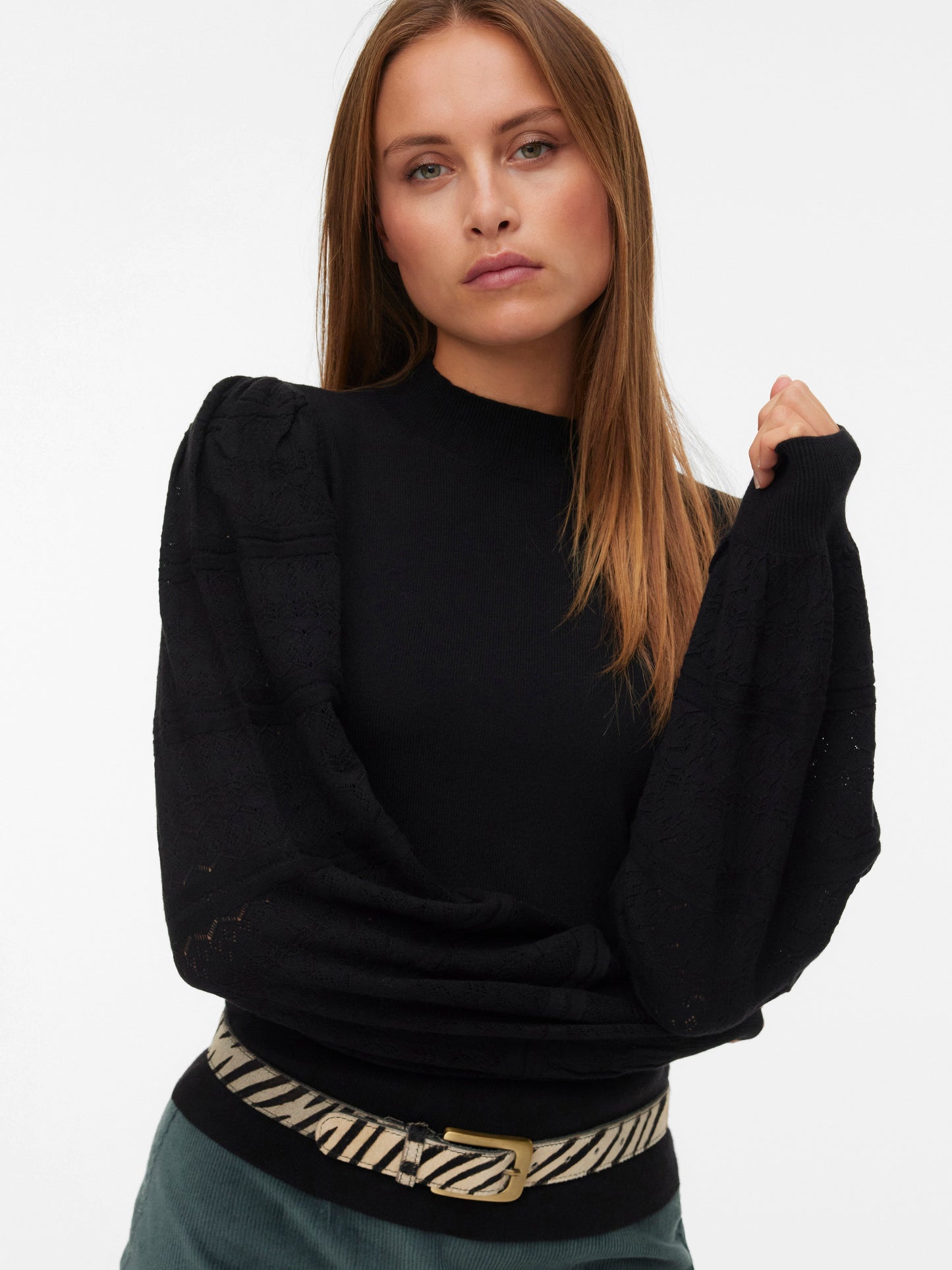 Vmnewlimone Ls Highneck Pullover Boo (Black)