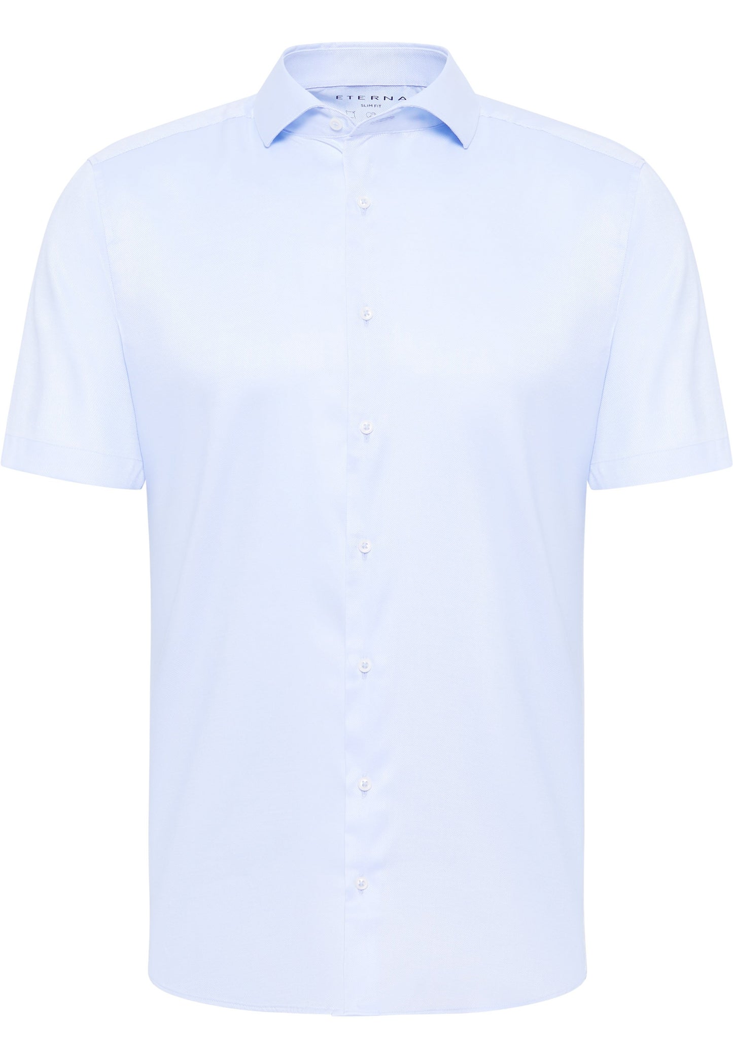 Performance Shirt Natté-Stretch Kurzarm (Mittelblau)